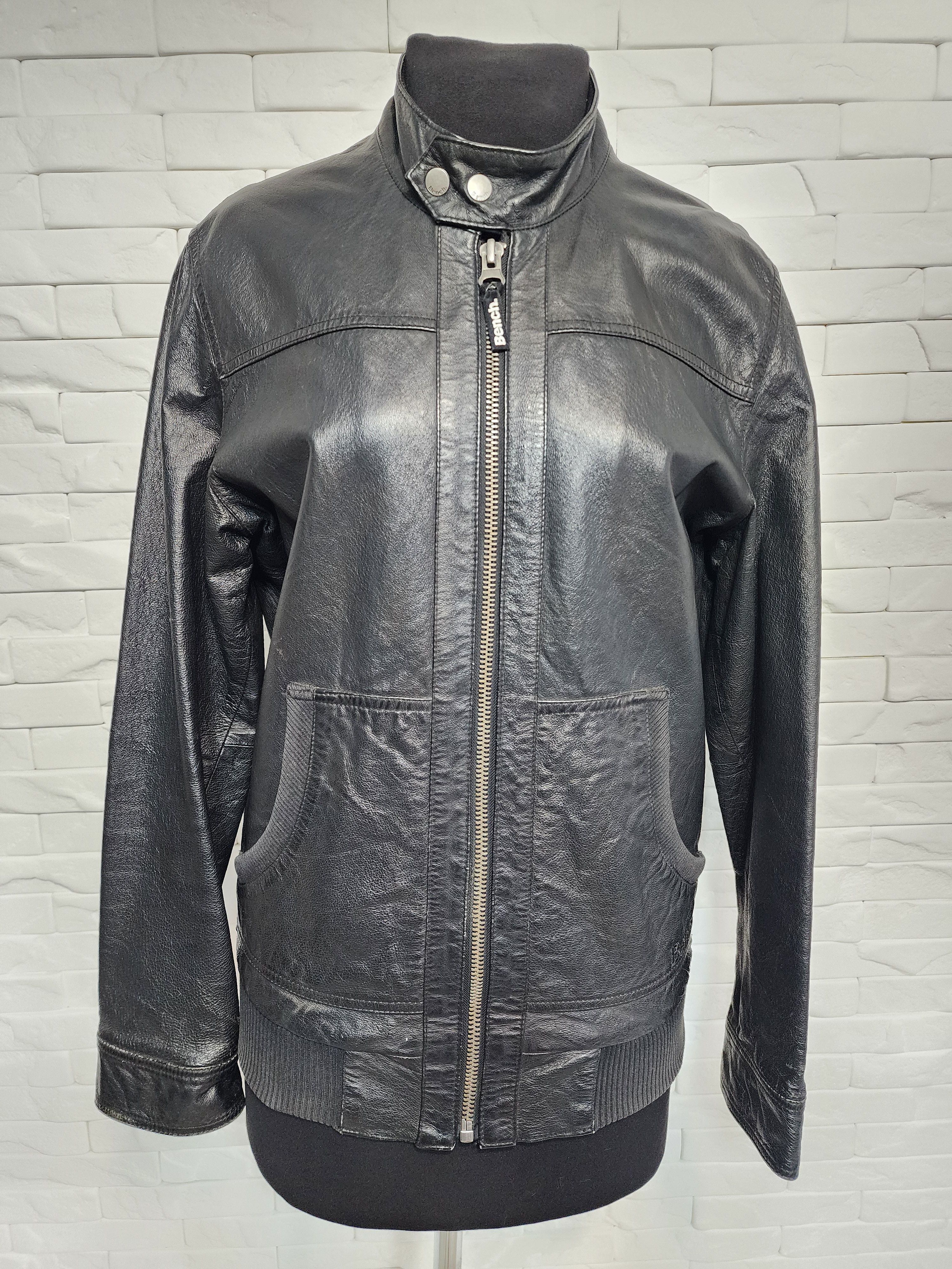 Bench Men's black leather jacket. Size US M / EU 48-50 / 2 - 1 Thumbnail