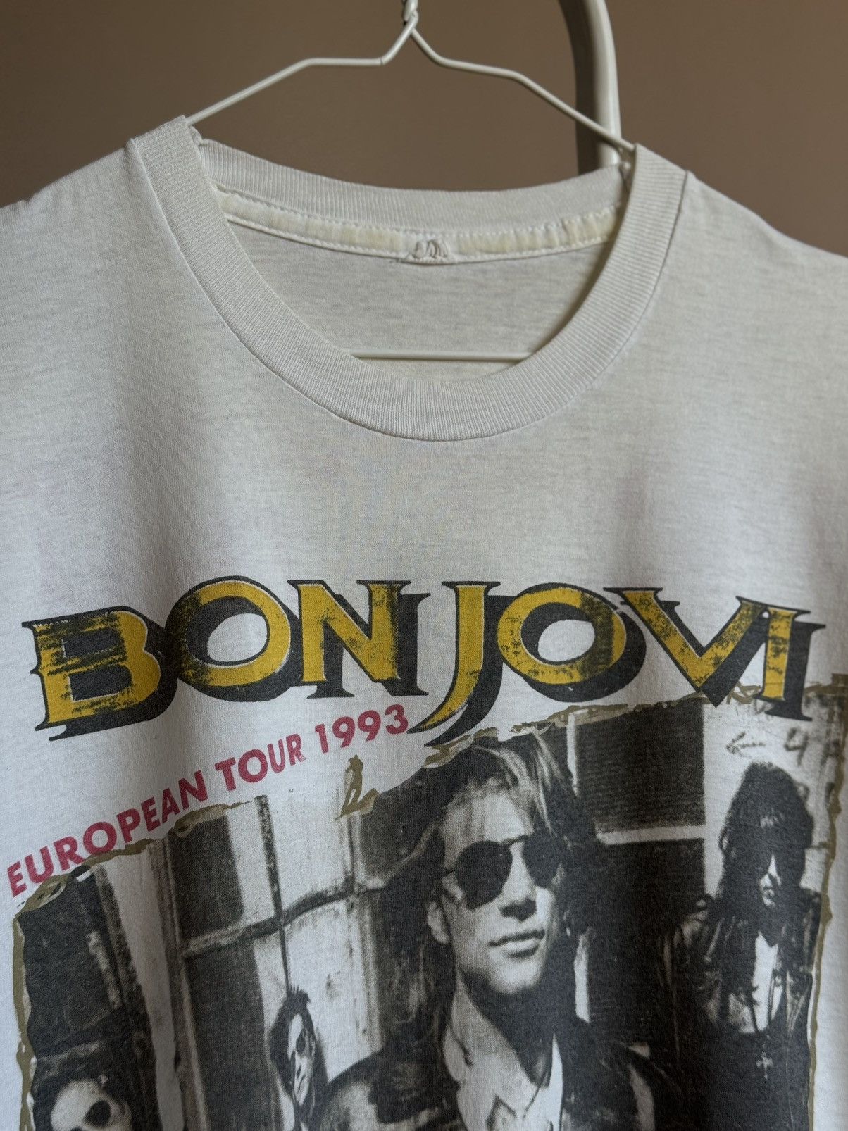 Band Tees Vintage 1993 Bon Jovi Keep The Faith T-shirt Tee Size US M / EU 48-50 / 2 - 2 Thumbnail