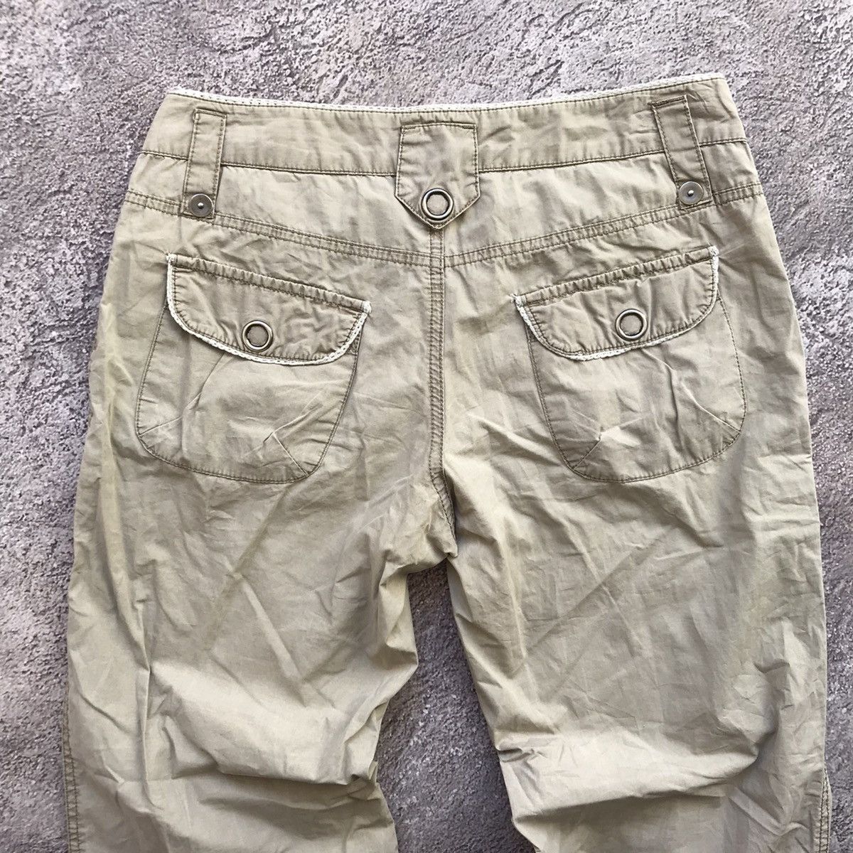 Vintage Vintage 90s Baggy Cargo Pants Flared Wide Leg Streetwear 29 Size 29" - 6 Thumbnail