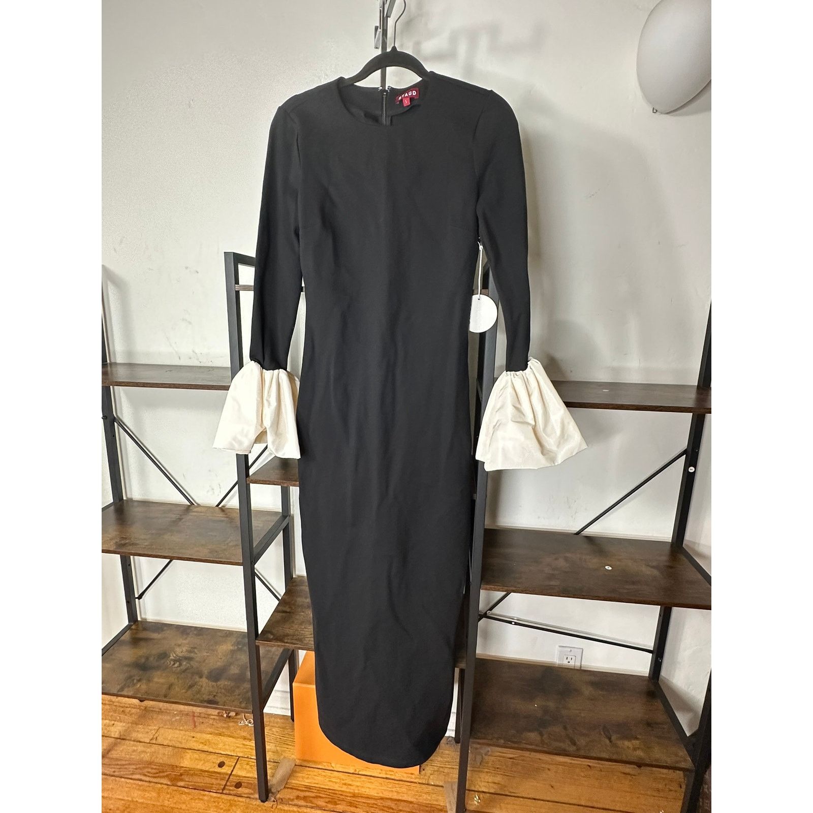 Staud STAUD Hawthorne Taffeta-Trimmed Dress S Size S / US 4 / IT 40 - 1 Thumbnail