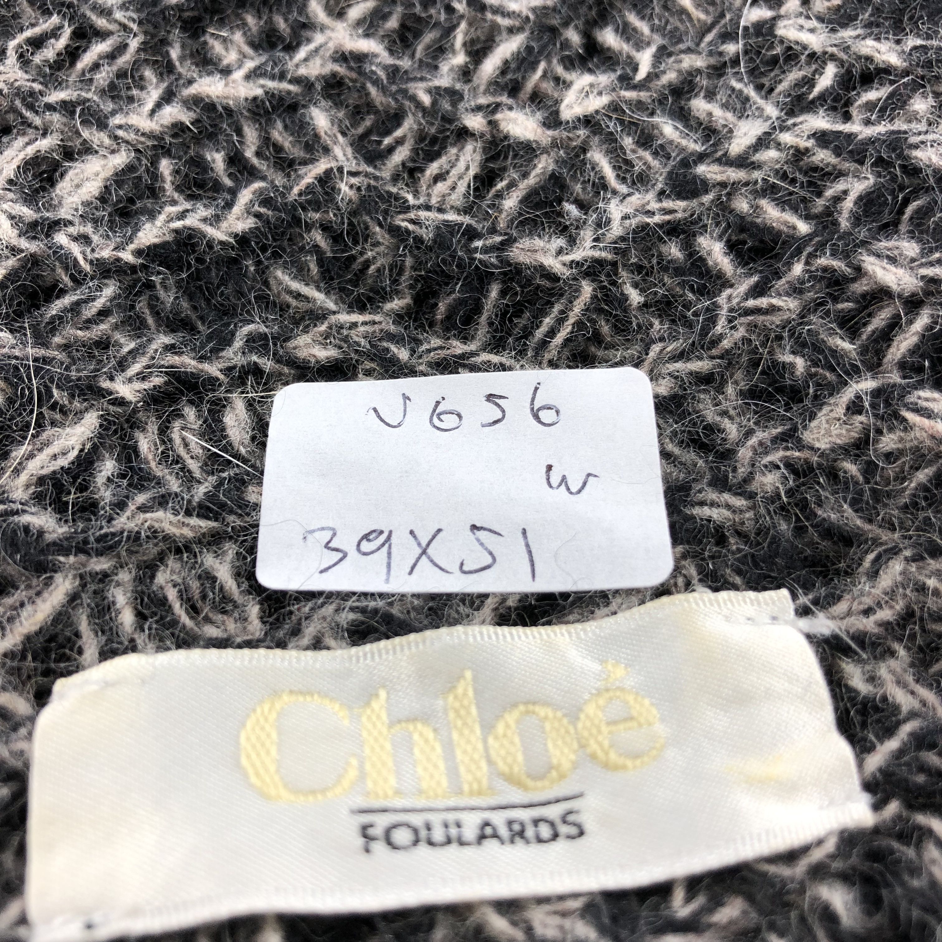 Vintage Chloe Wool Scarf Muffler Infinity Loop Foulards V656 Size ONE SIZE - 6 Thumbnail