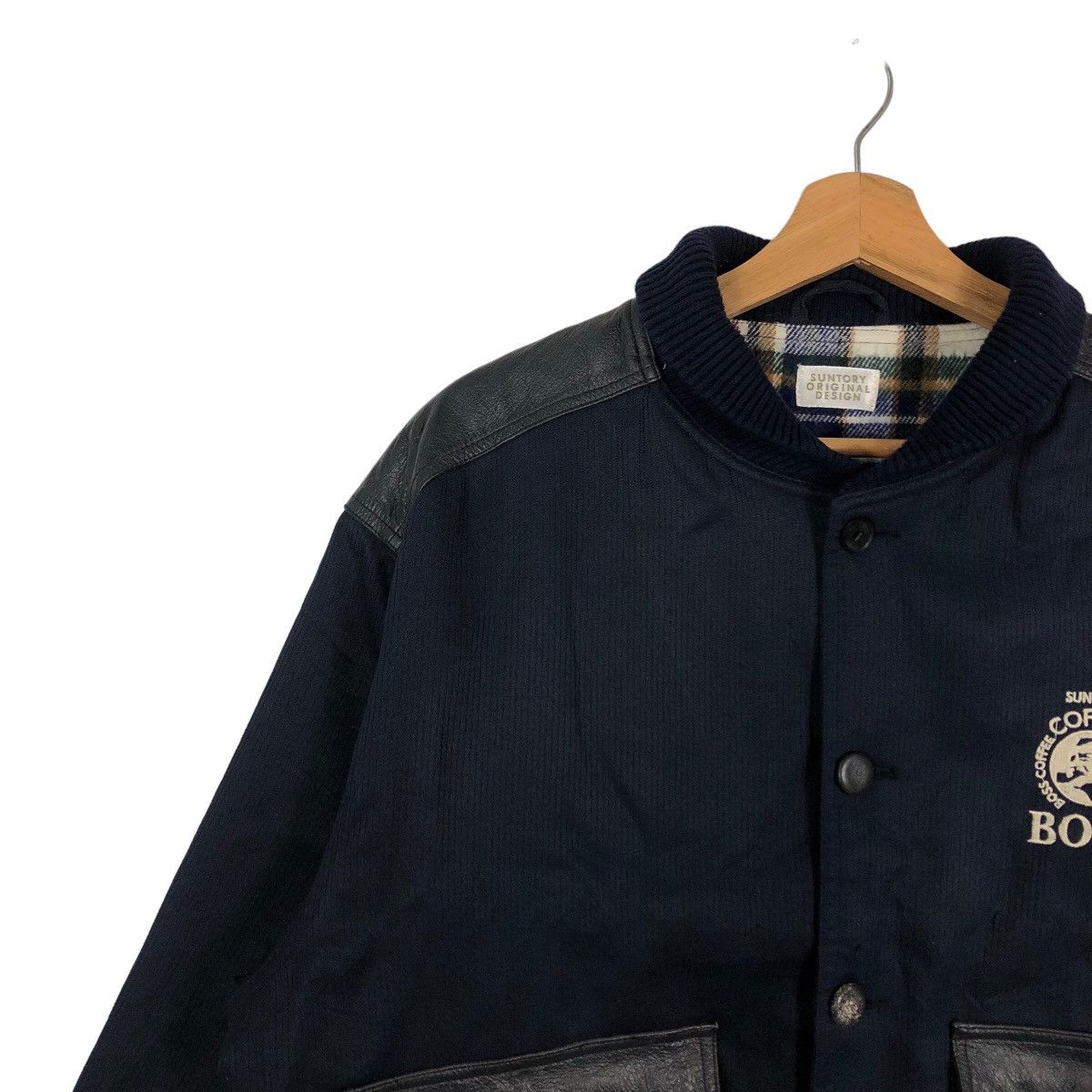 Japanese Brand 🔥90s Vintage Wool Bomber Jacket Suntory Coffee Boss Blanket Size US M / EU 48-50 / 2 - 6 Thumbnail