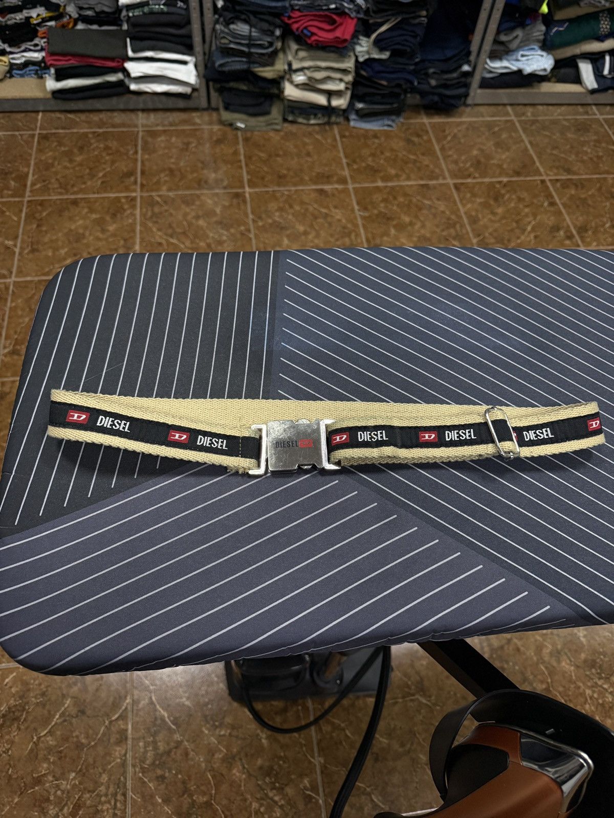 Diesel 🇺🇸 Vintage 90s Diesel Canvas Webbing Belt Seatbelt Buckle Size ONE SIZE - 3 Thumbnail