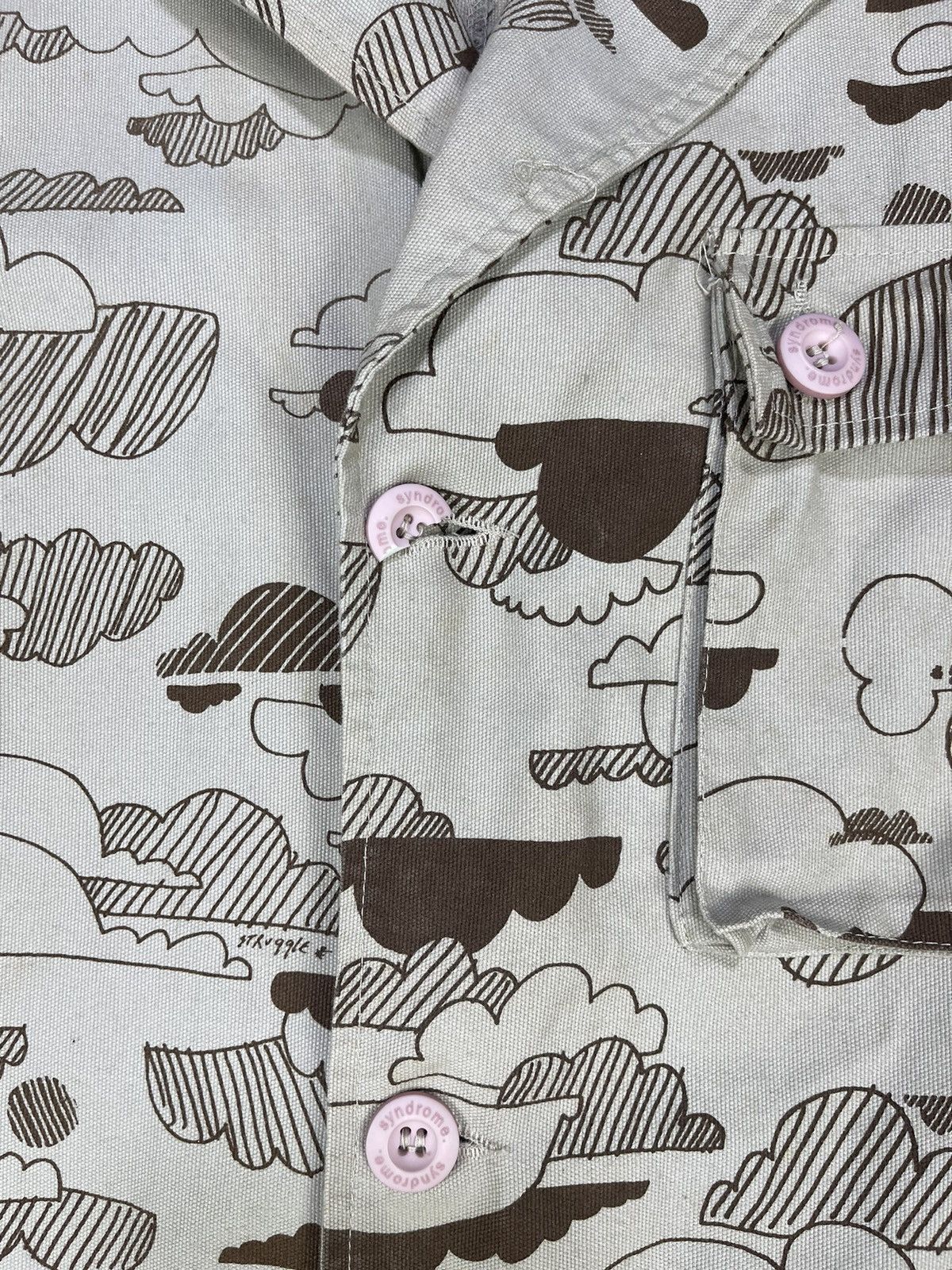 Vintage Vintage Syndrome Canvas Doodle Overprinted Jackets Size US L / EU 52-54 / 3 - 6 Thumbnail