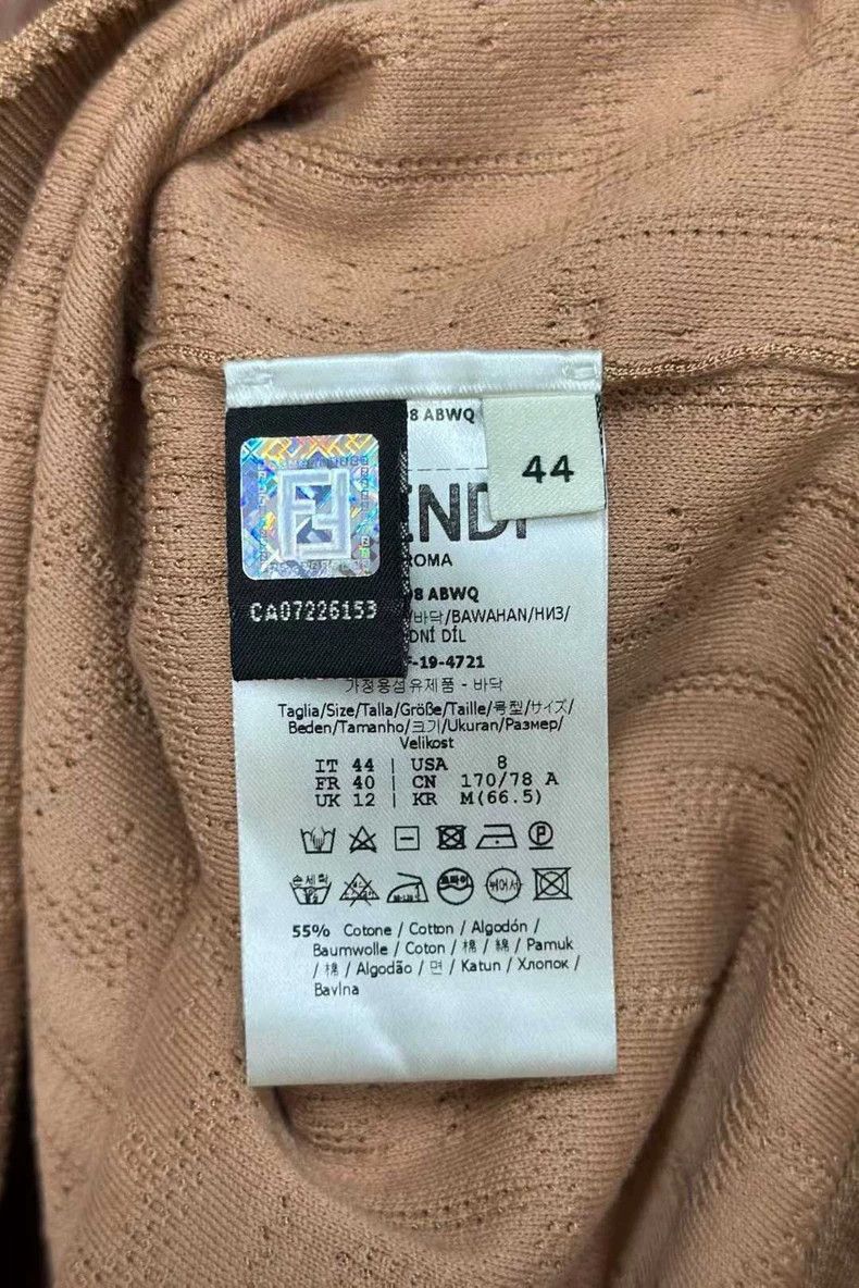 Fendi Fendi Printed Midi Skirt in Beige Size US 44 / EU 60 - 5 Thumbnail