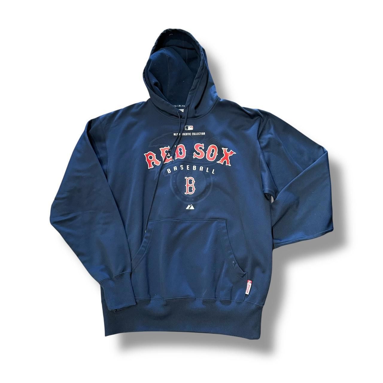 Designer Blue Majestic Red Sox Hoodie Size US M / EU 48-50 / 2 - 1 Thumbnail