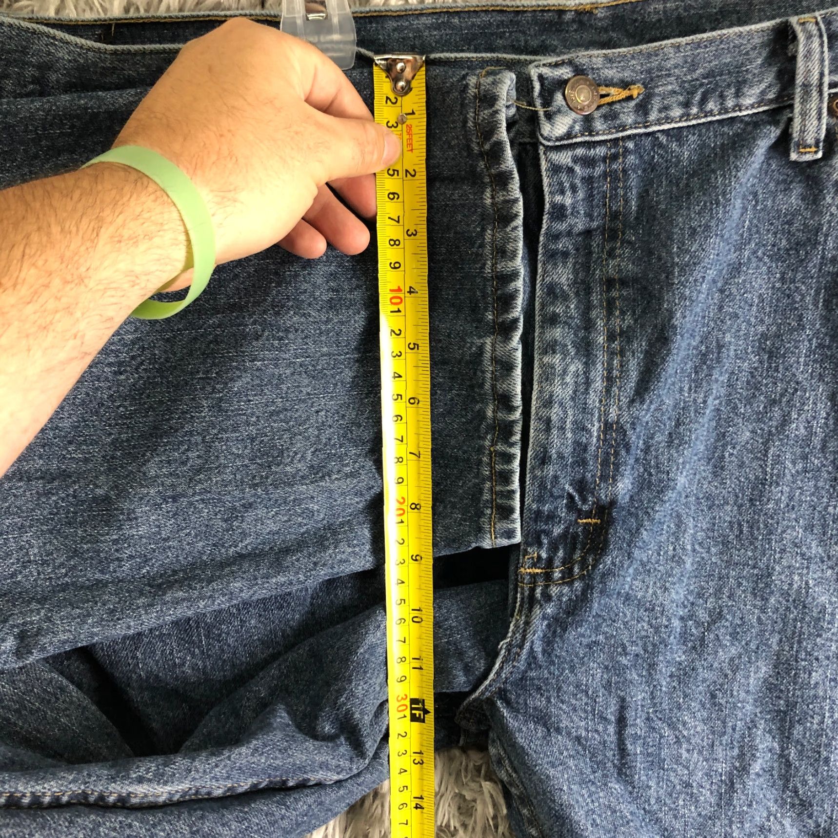Wrangler Wrangler Jeans Mens 42x32 Mid Rise Straight Leg Denim Blue Medium Wash Regular Size 42x32 Mens Size US 42 / EU 58 - 4 Thumbnail