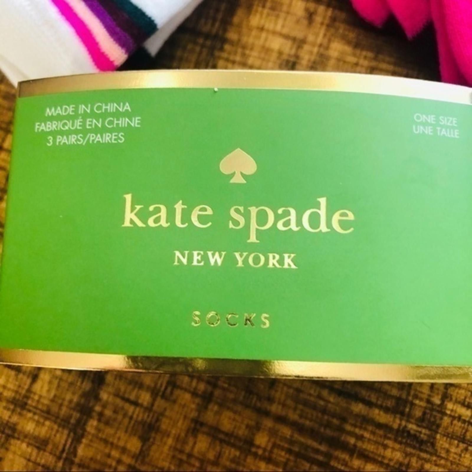 Designer × Kate Spade Kate Spade Hello Stripe 3 Pack Socks NWT Size ONE SIZE - 6 Thumbnail
