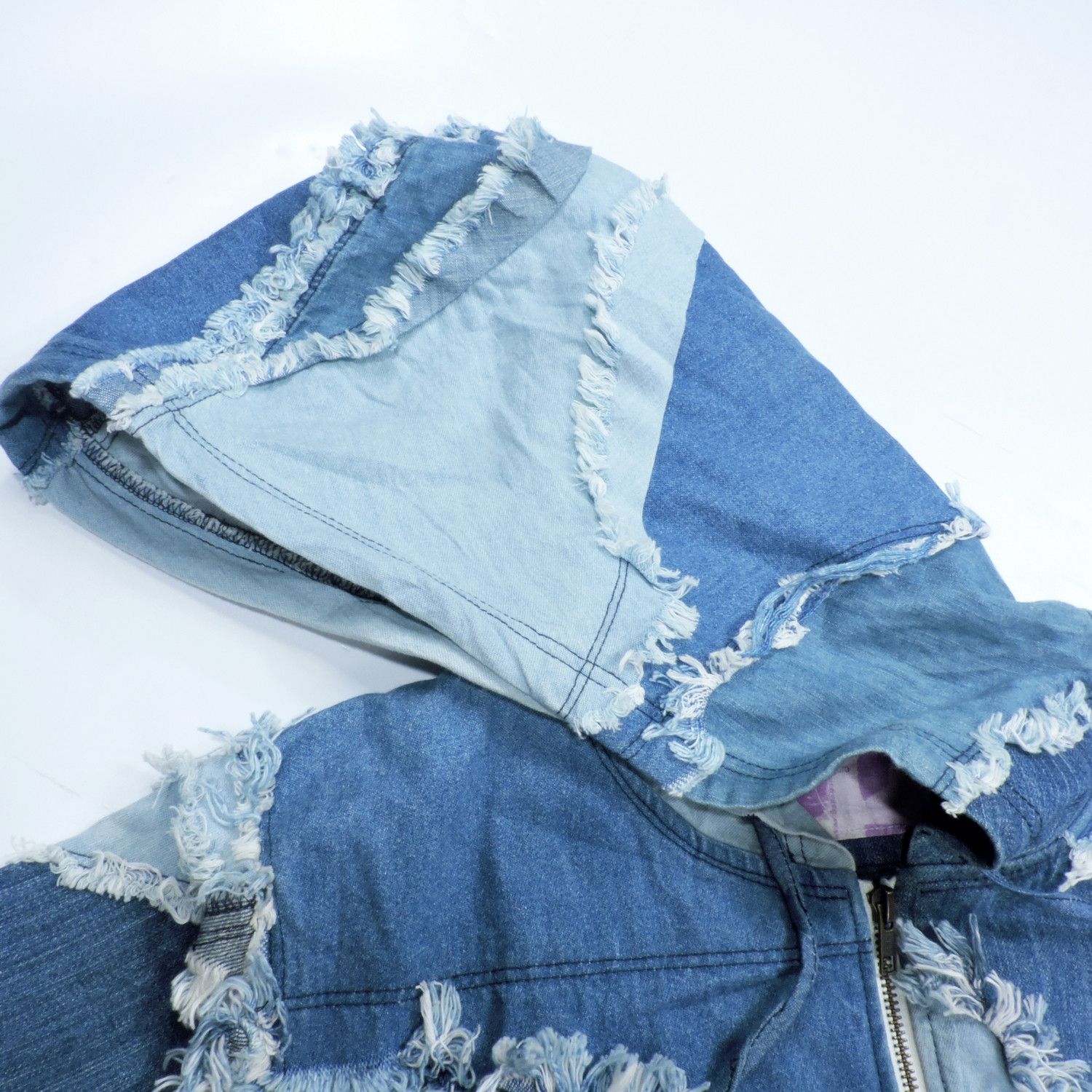 Nozomi Ishiguro NOZOMI ISHIGURO RECONSTRUCTED AVANT GARDE DENIM ZIP-HOODIE Size US M / EU 48-50 / 2 - 8 Thumbnail