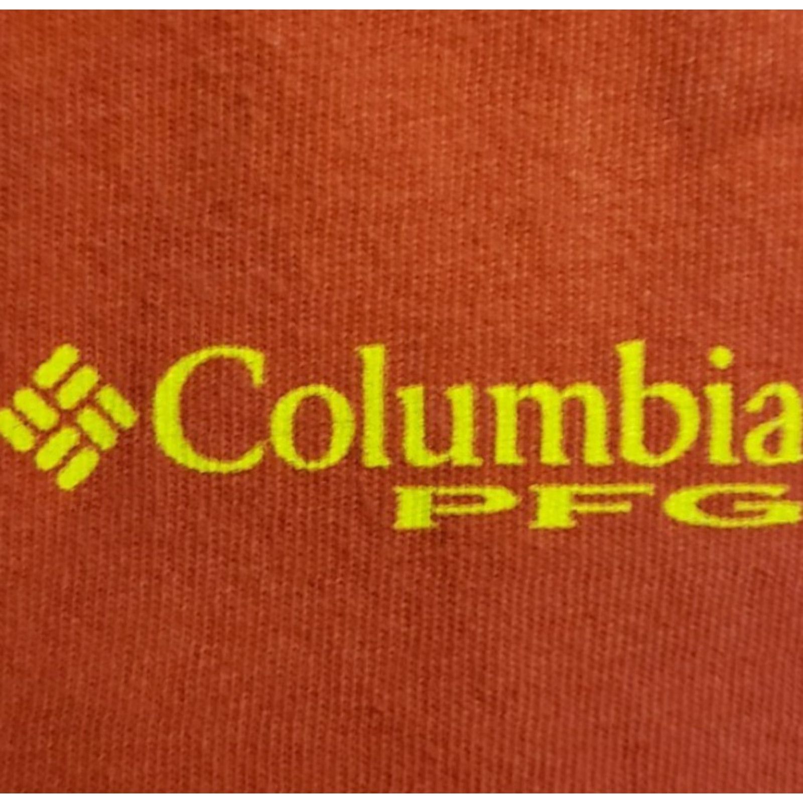 Vintage Columbia PFG Men's Red T-Shirt XLT Long Tail "I'd Rather Be Redfishing" Short Sleeve Crew Neck Cotton Knit 100% Cotton Shirt Mens Size US XL / EU 56 / 4 - 5 Thumbnail