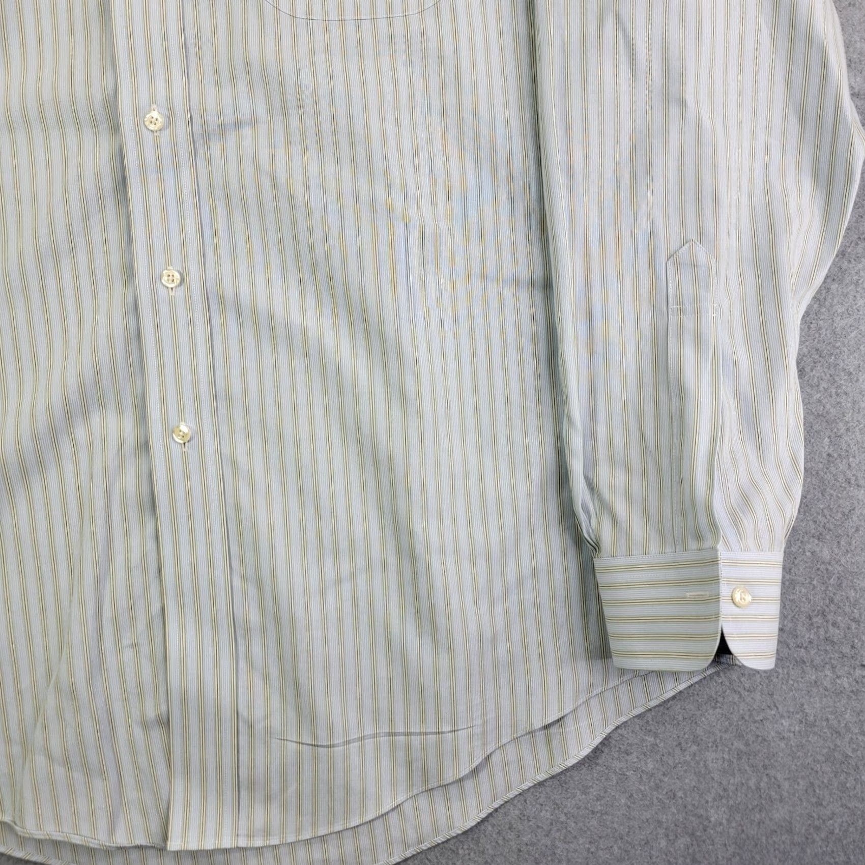 Brooks Brothers Brooks Brothers Shirt 15.5-35 Traditional Fit Non-Iron Striped Casual Business Mens Shirt Size US L / EU 52-54 / 3 - 4 Thumbnail