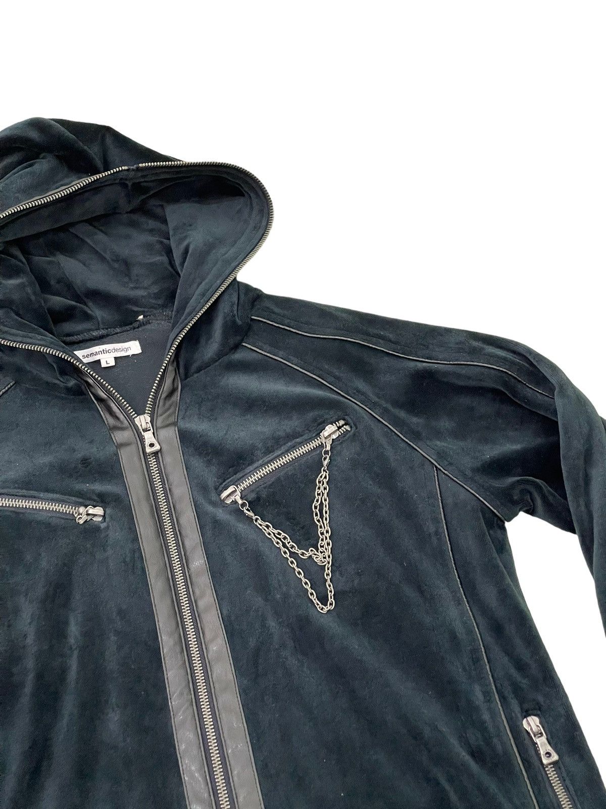 Japanese Brand Velvet Jacket Semantic Design Gothic Leather Parts 5🟩5 Size US M / EU 48-50 / 2 - 12 Thumbnail