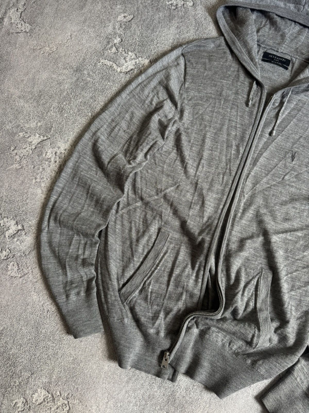 Allsaints Allsaints L merino mode zip hoodie jumoer knitwear pullover Size US L / EU 52-54 / 3 - 3 Thumbnail