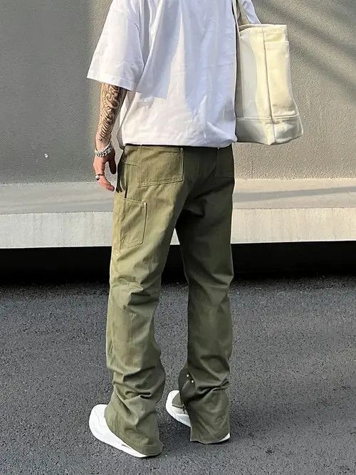 VIBE zipper utility carpenter flared cargo pants Size US 32 / EU 48 - 2 Thumbnail