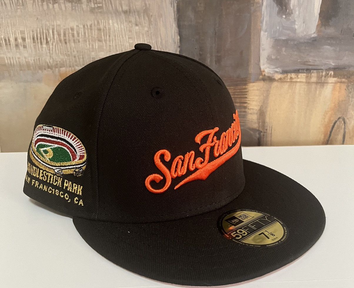 image of Size 7 1/8 Hat Club Exclusive San Francisco Pinky Script in Red, Men's