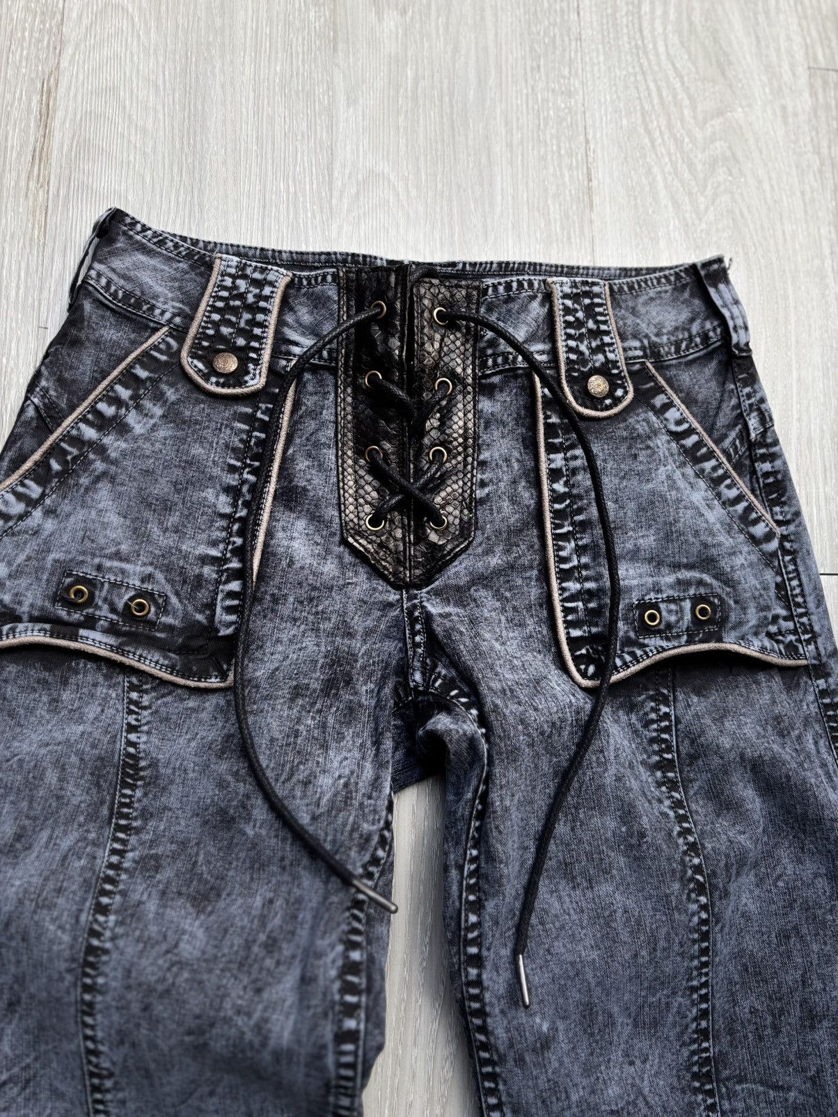 PPFM FLAMINGO lace up flared cargo pants Size US 26 / EU 42 - 2 Thumbnail