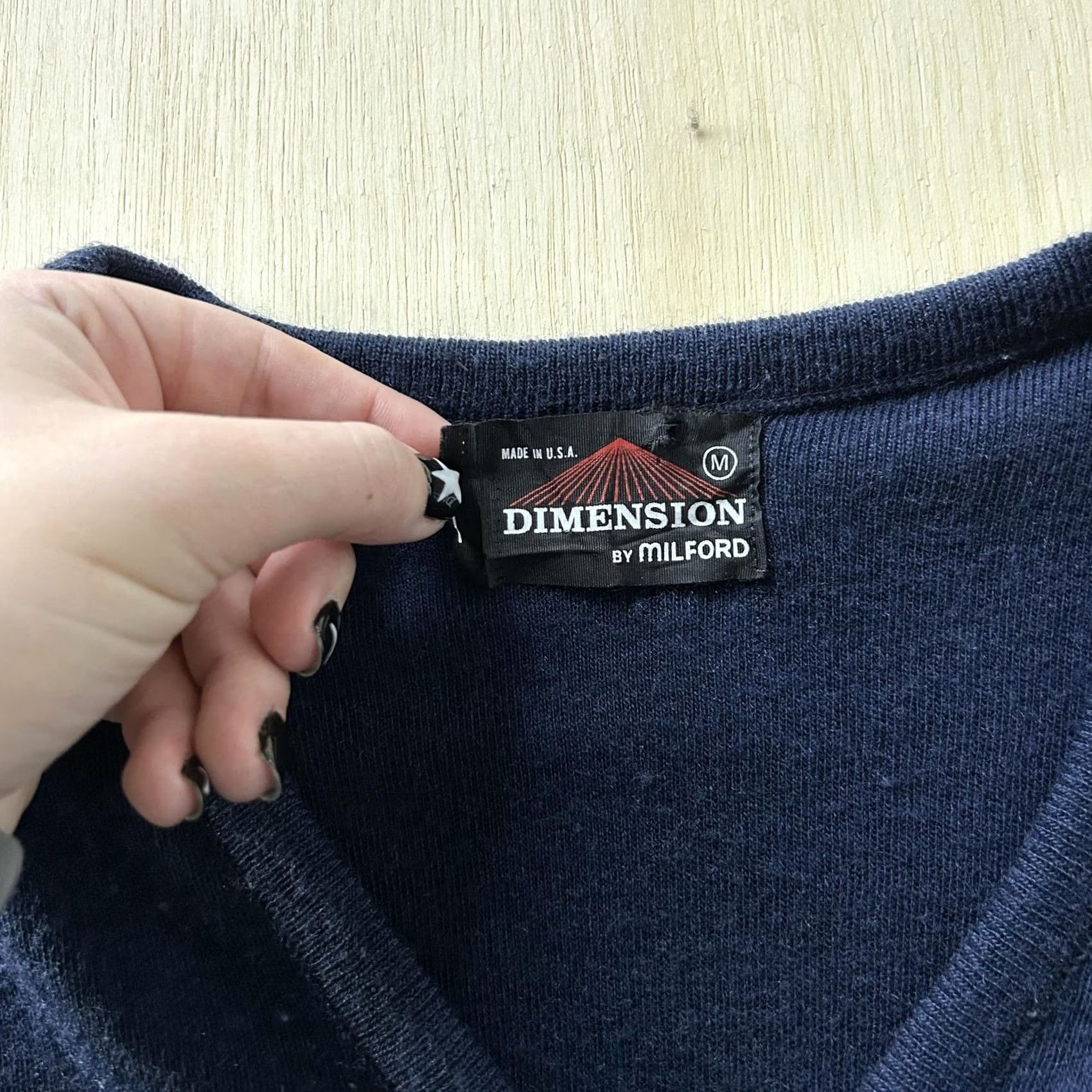 Vintage VINTAGE Dimension by Milford Sweater Vest Mens M Blue V-Neck Knit Made USA Size US M / EU 48-50 / 2 - 3 Thumbnail