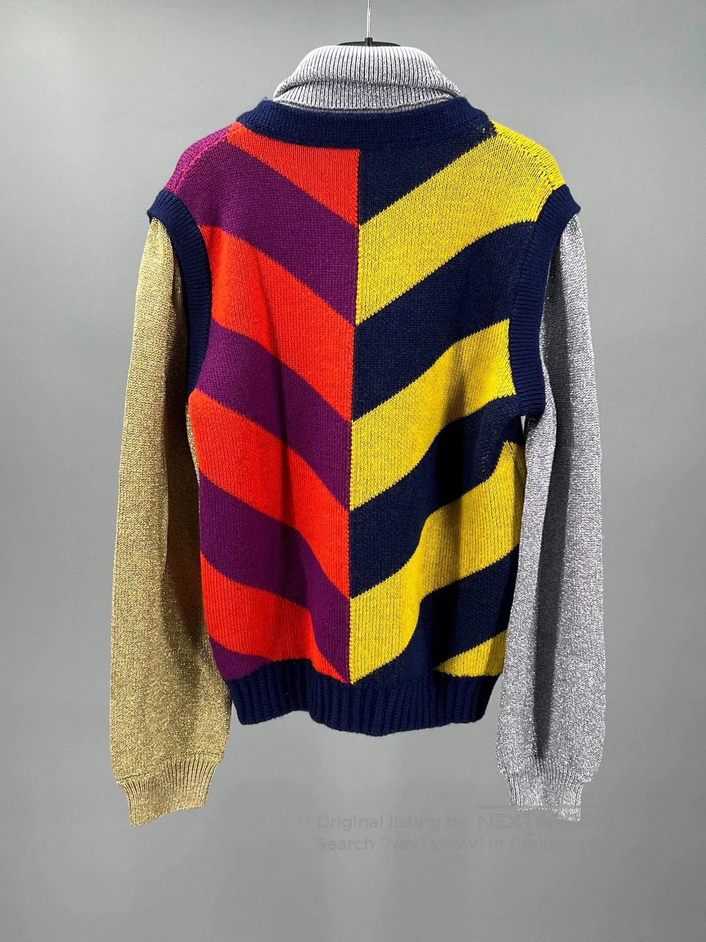 Gucci gucci men's color-block wool knit sweater. Size US S / EU 44-46 / 1 - 4 Thumbnail