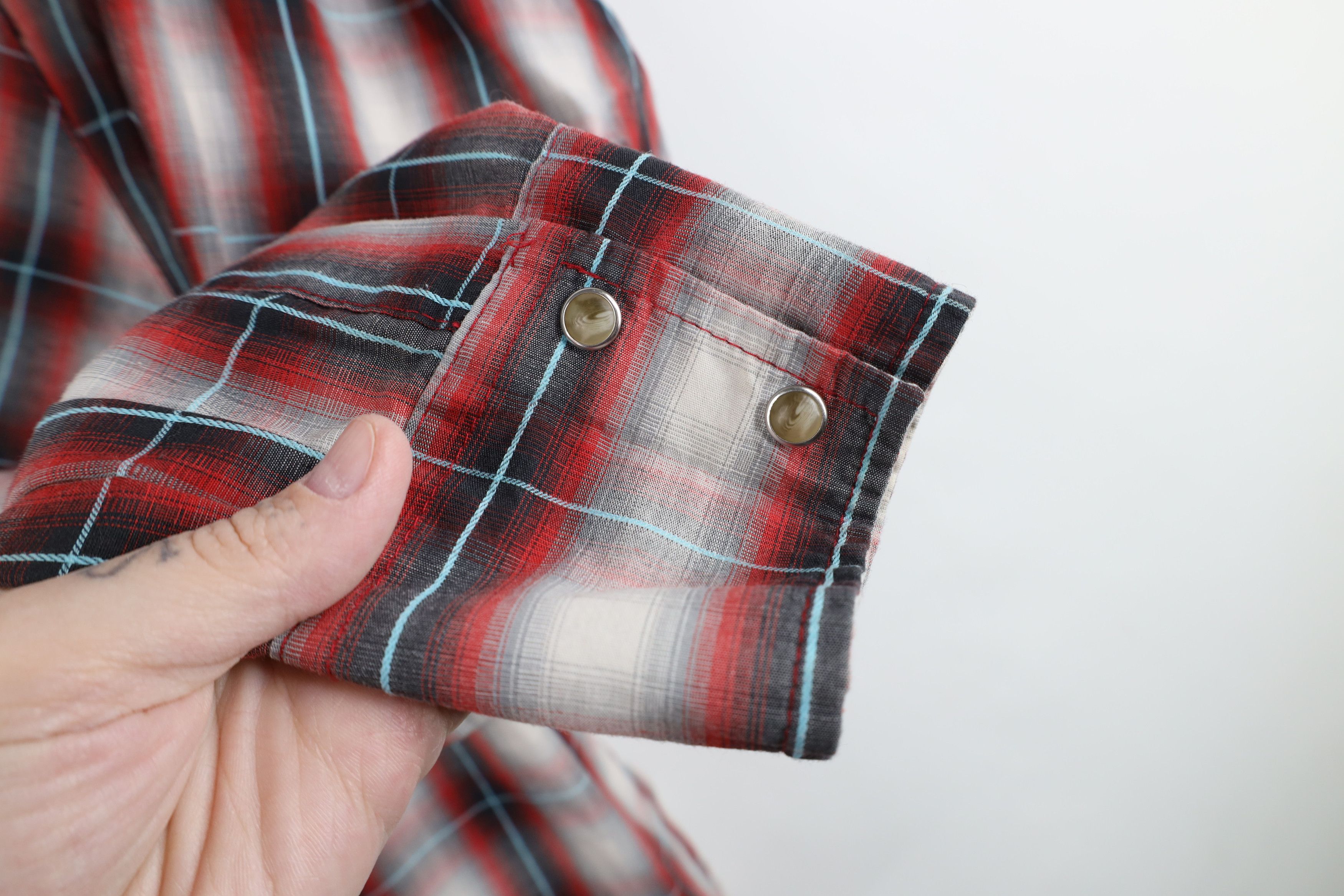 Wrangler Vintage Wrangler Rodeo Cowboy Snap Button Shirt Plaid Size US L / EU 52-54 / 3 - 4 Thumbnail