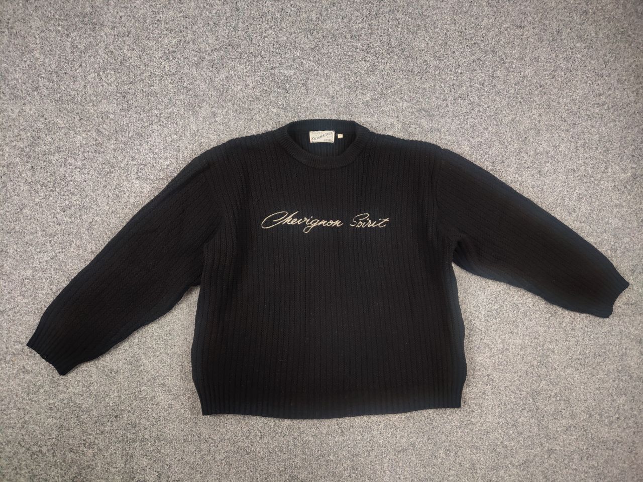 Chevignon Vintage 90's Chevignon Wool Blend Black Knit cropped Sweater Size US L / EU 52-54 / 3 - 2 Thumbnail