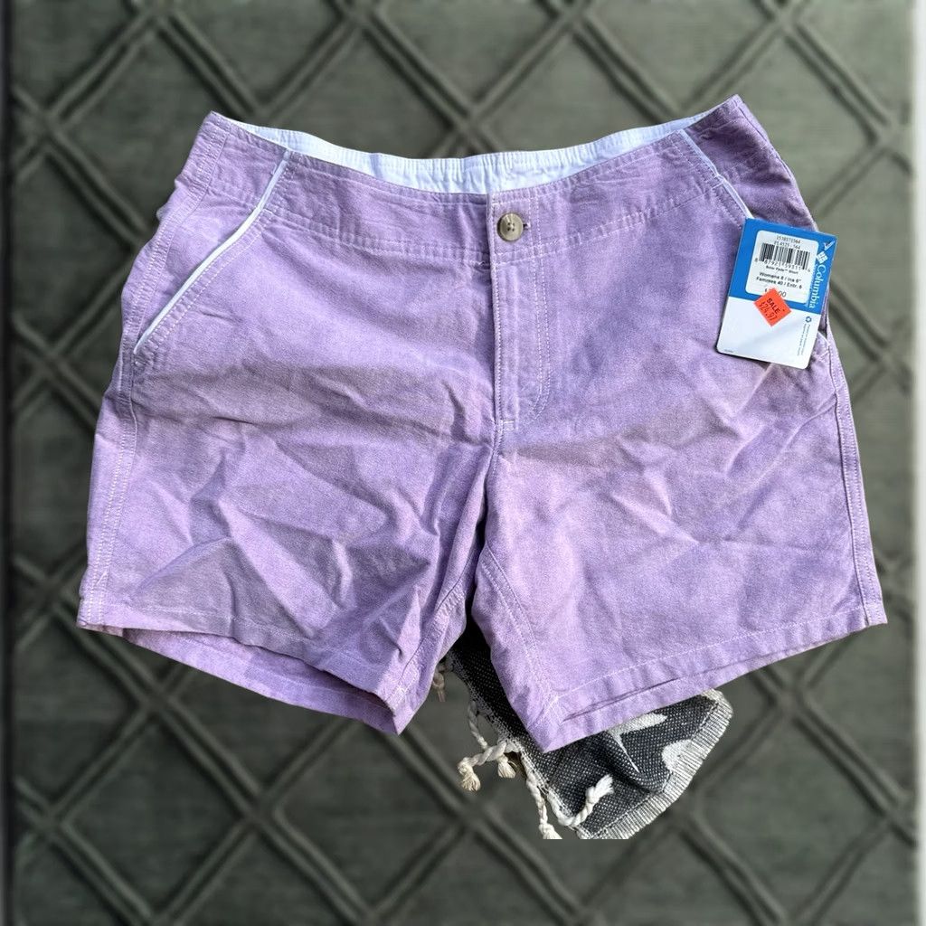 Vintage Columbia Women’s Solar Fade Shorts Purple Size 8 Regular Inseam 6 in Chino Womens Size 30" / US 8 / IT 44 - 1 Thumbnail