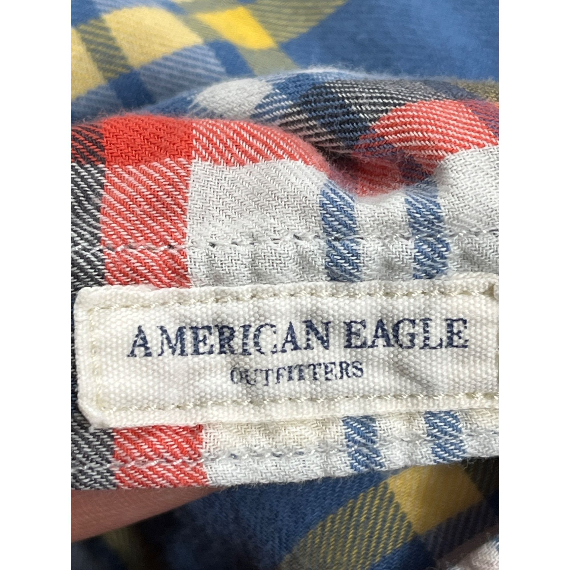 American Eagle Outfitters American Eagle SKU 7696 Mens Casual Button Up Plaid Shirt Si Size US S / EU 44-46 / 1 - 9 Thumbnail