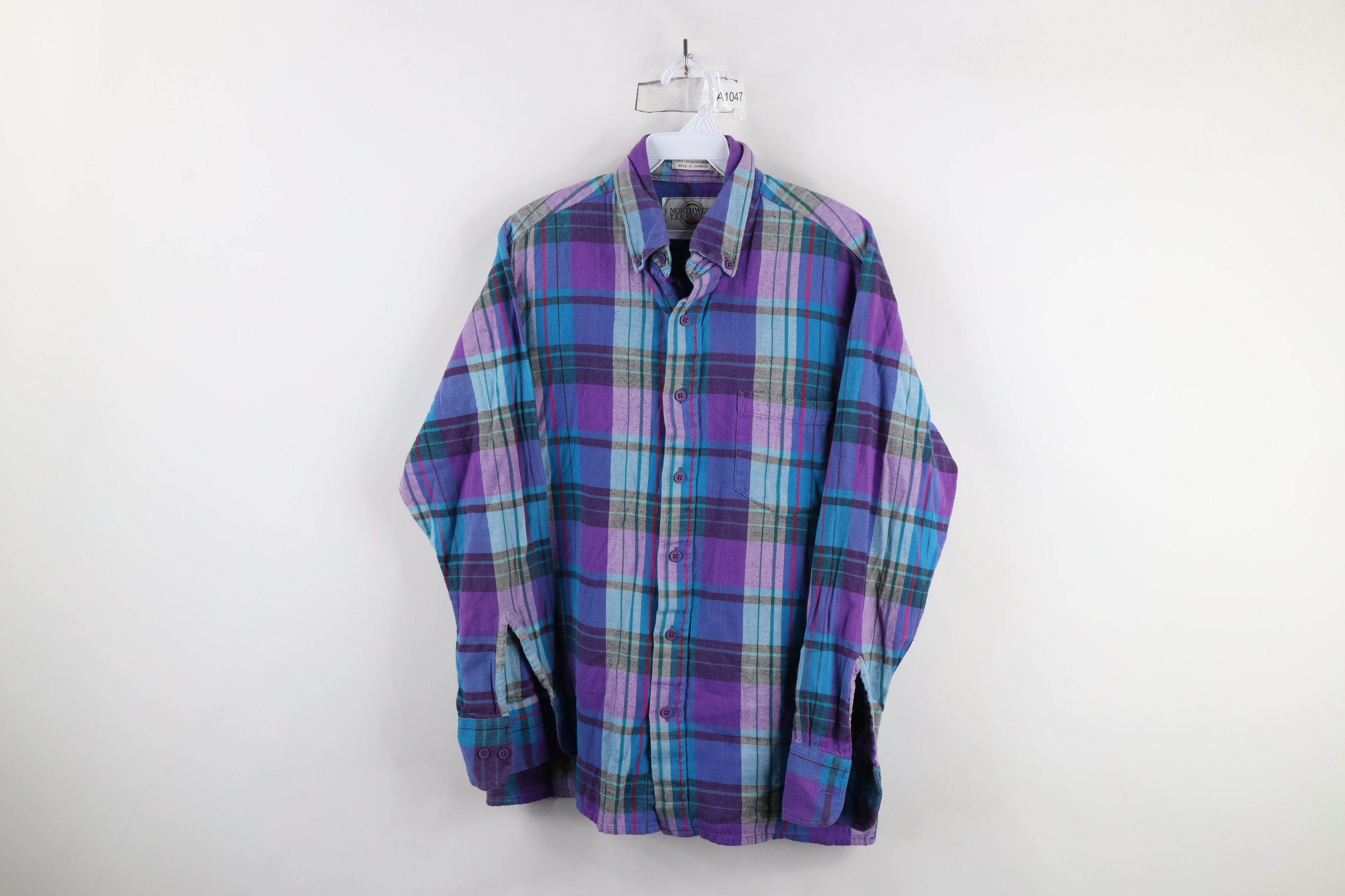 Vintage Vintage 90s Streetwear Flannel Collared Button Down Shirt Size US M / EU 48-50 / 2 - 1 Thumbnail