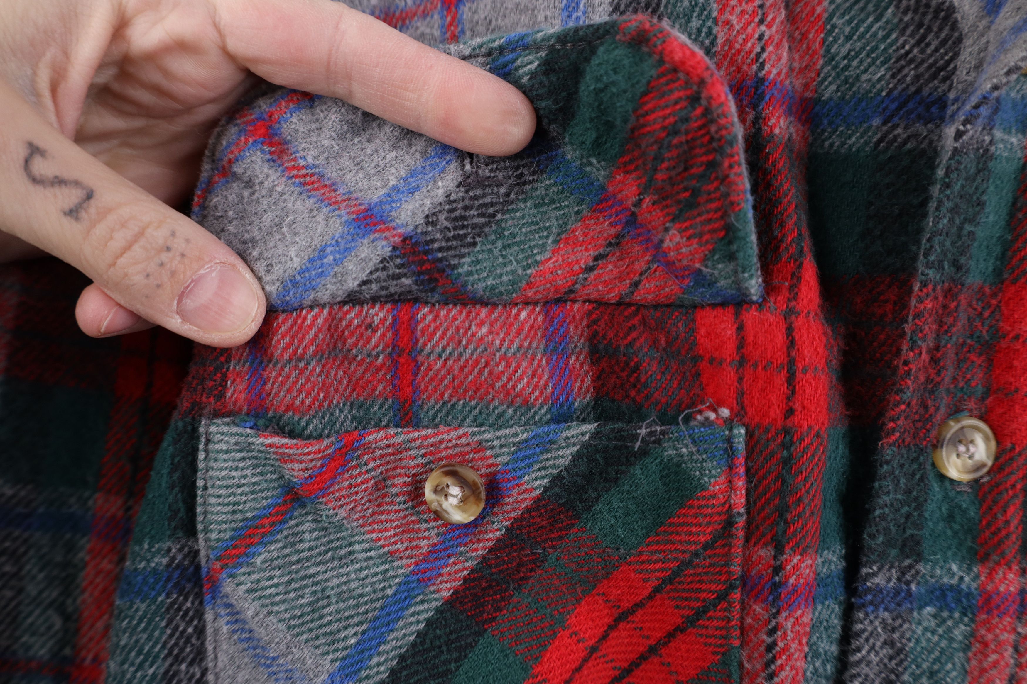 FiveBrother Vintage 90s Five Brother Heavyweight Button Shirt Plaid USA Size US XXL / EU 58 / 5 - 4 Thumbnail