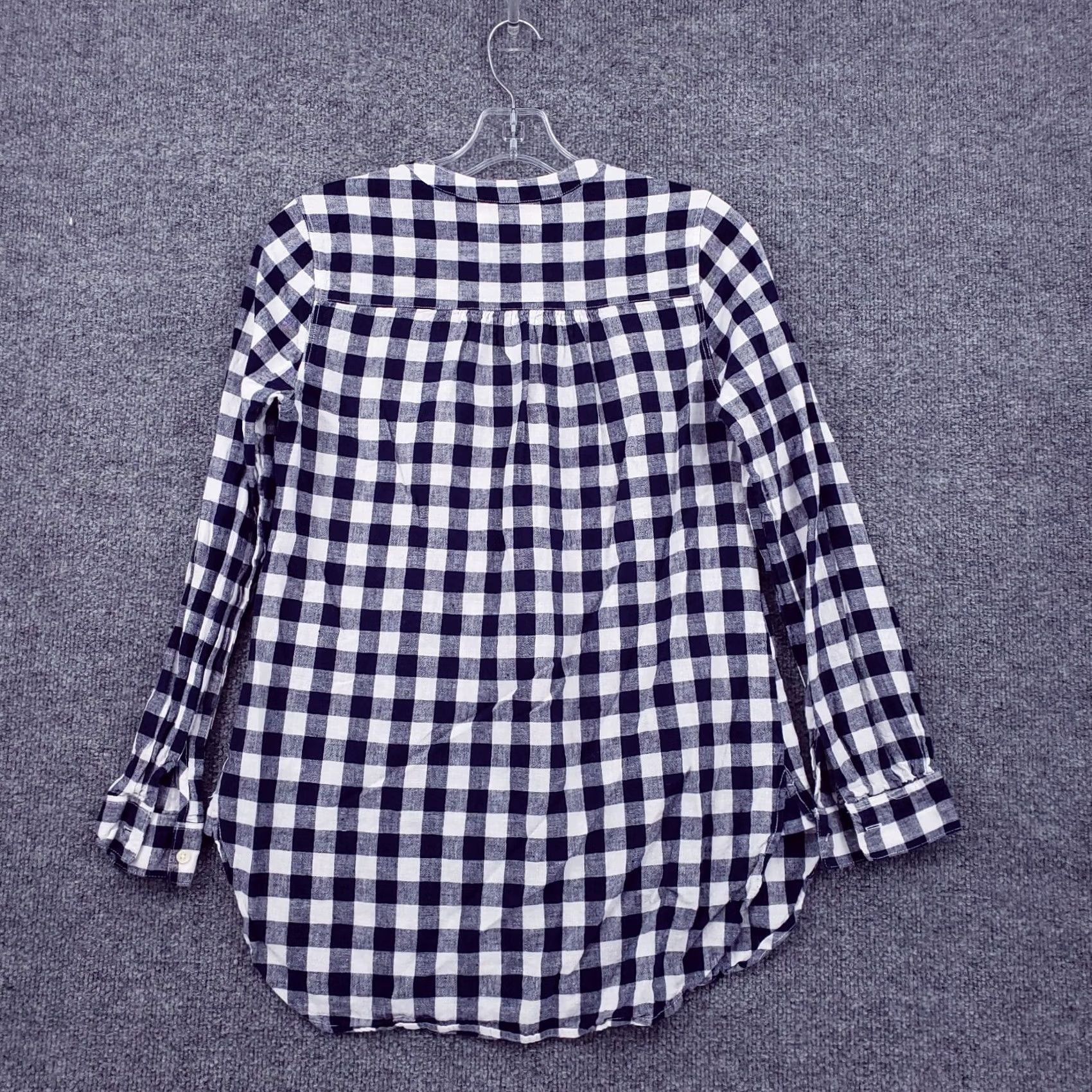 Old Navy Old Navy Womens Tunic Shirt Button Up Check Black White XS Size XS / US 0-2 / IT 36-38 - 2 Thumbnail