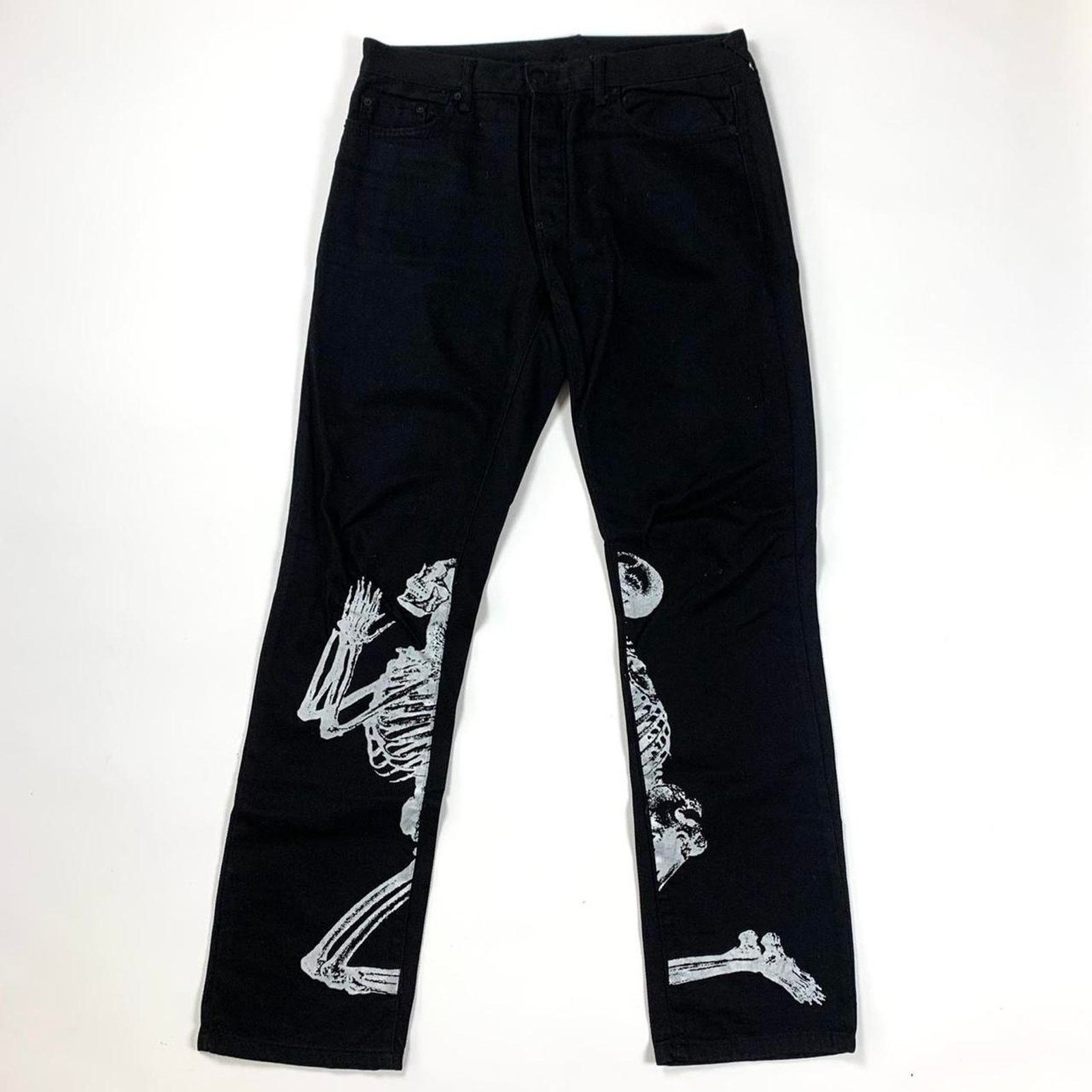 Other BySlik Skull Prayer Black Denim Jeans Size US 34 / EU 50 - 1 Thumbnail