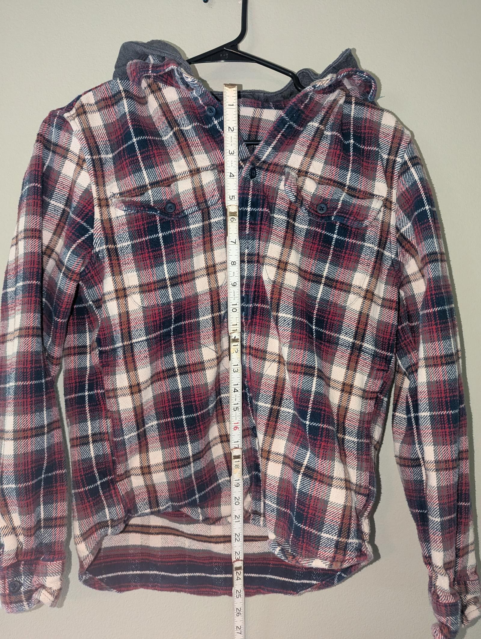 American Eagle Outfitters Vintage American Eagle Hooded Plaid Flannel Shirt - Size S Size US S / EU 44-46 / 1 - 6 Thumbnail