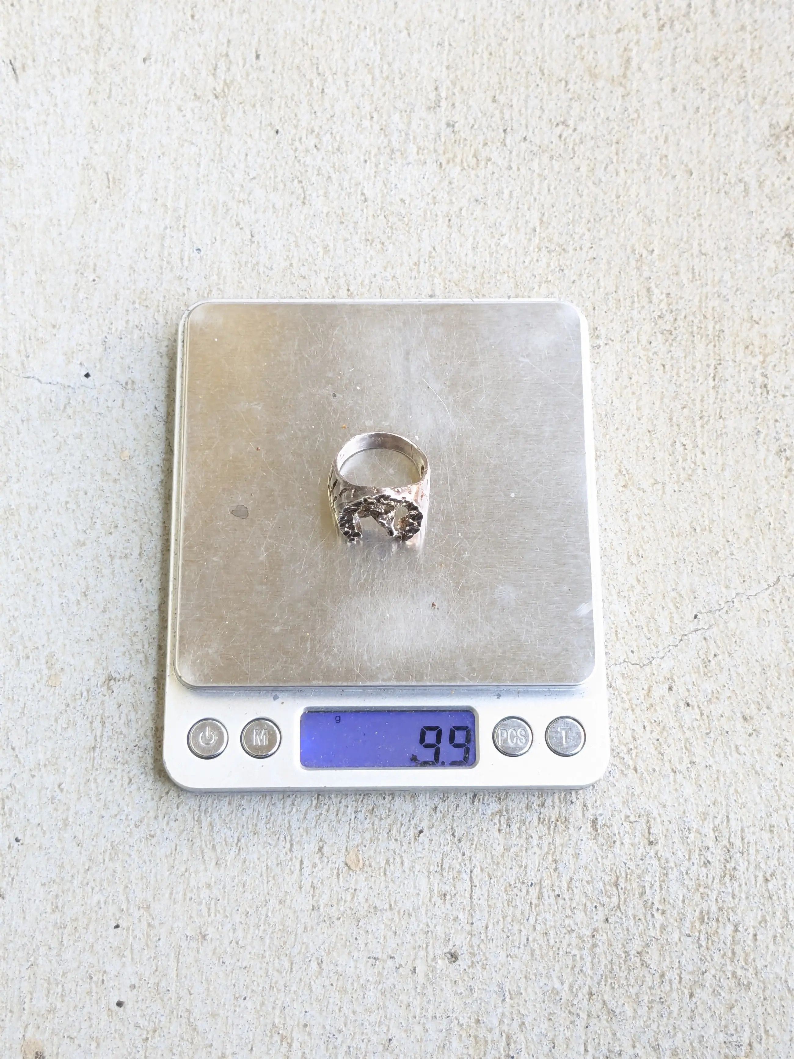 Jewelry Vintage Sterling Silver Ring Horseshoe Nugget 10.75 Size ONE SIZE - 12 Thumbnail