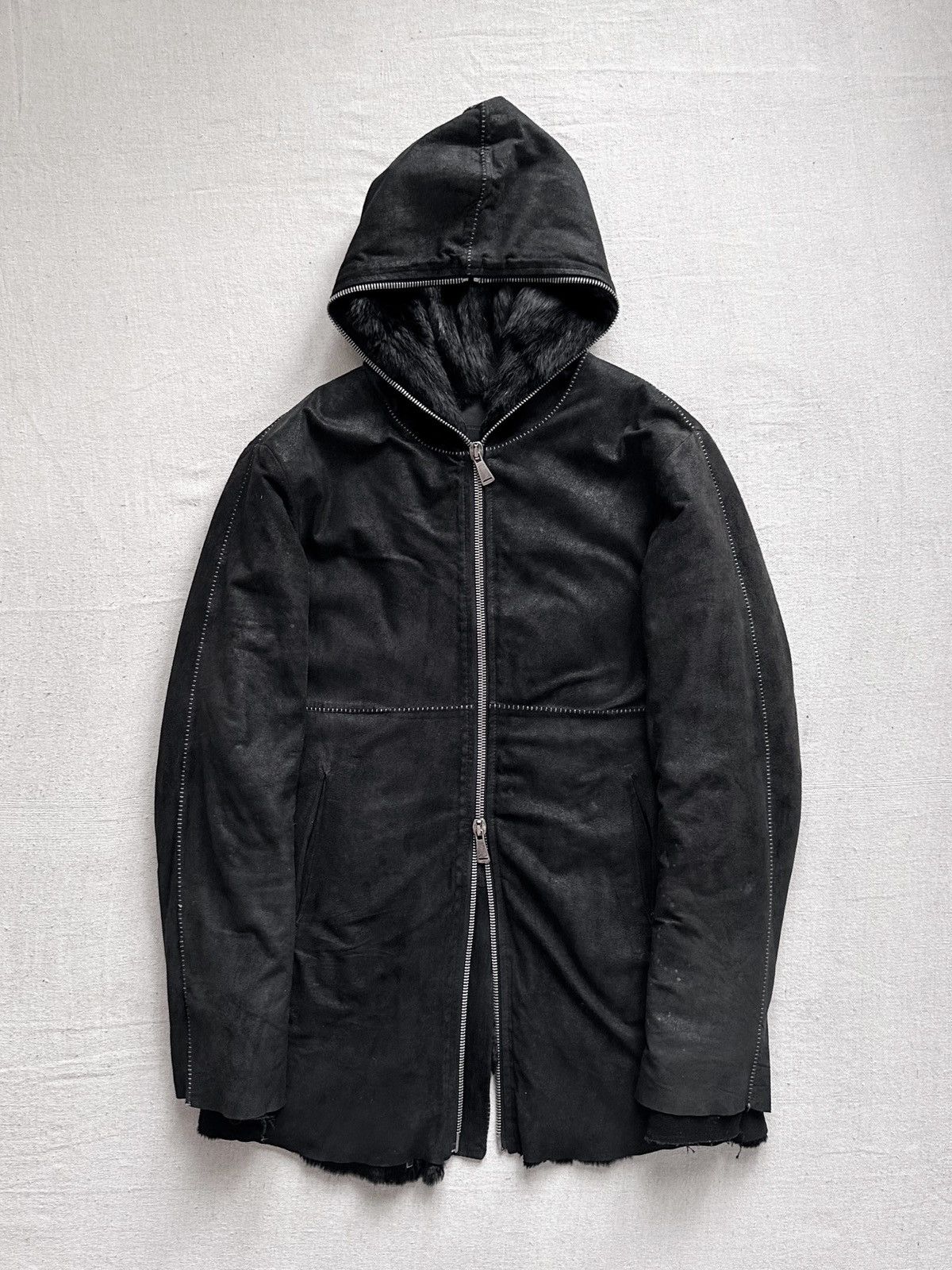 10sei0otto 10sei0otto Rabbit Fur Lamb Leather Gimp Scar Stitch Rider Size US S / EU 44-46 / 1 - 2 Thumbnail