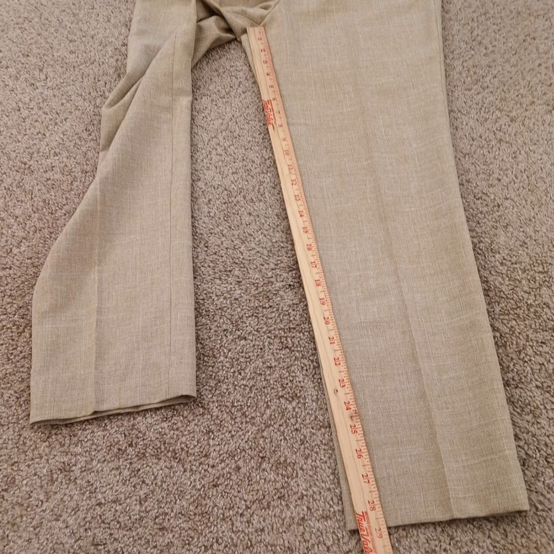Jones New York Jones New York Dress Pants Womens Size 10 Beige Plaid 32x29 High Rise Dress Pants Womens Regular Beige 32 29 Straight Jeans/Pants Size 32" / US 10 / IT 46 - 6 Thumbnail