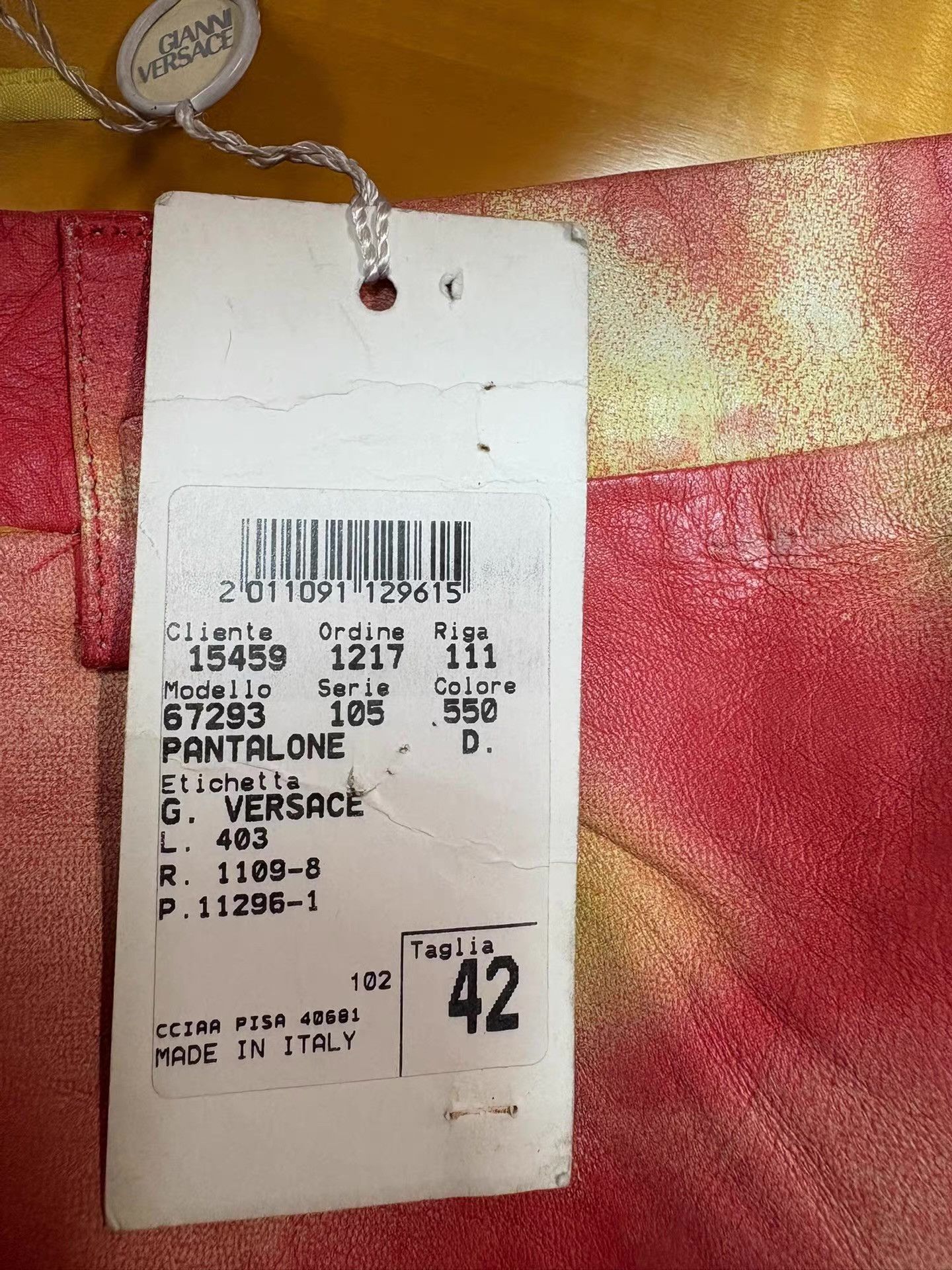 Versace Gianni Versace Women's Floral Print Leather Pants Ｑ21 Size 27" / US 4 / IT 40 - 6 Thumbnail
