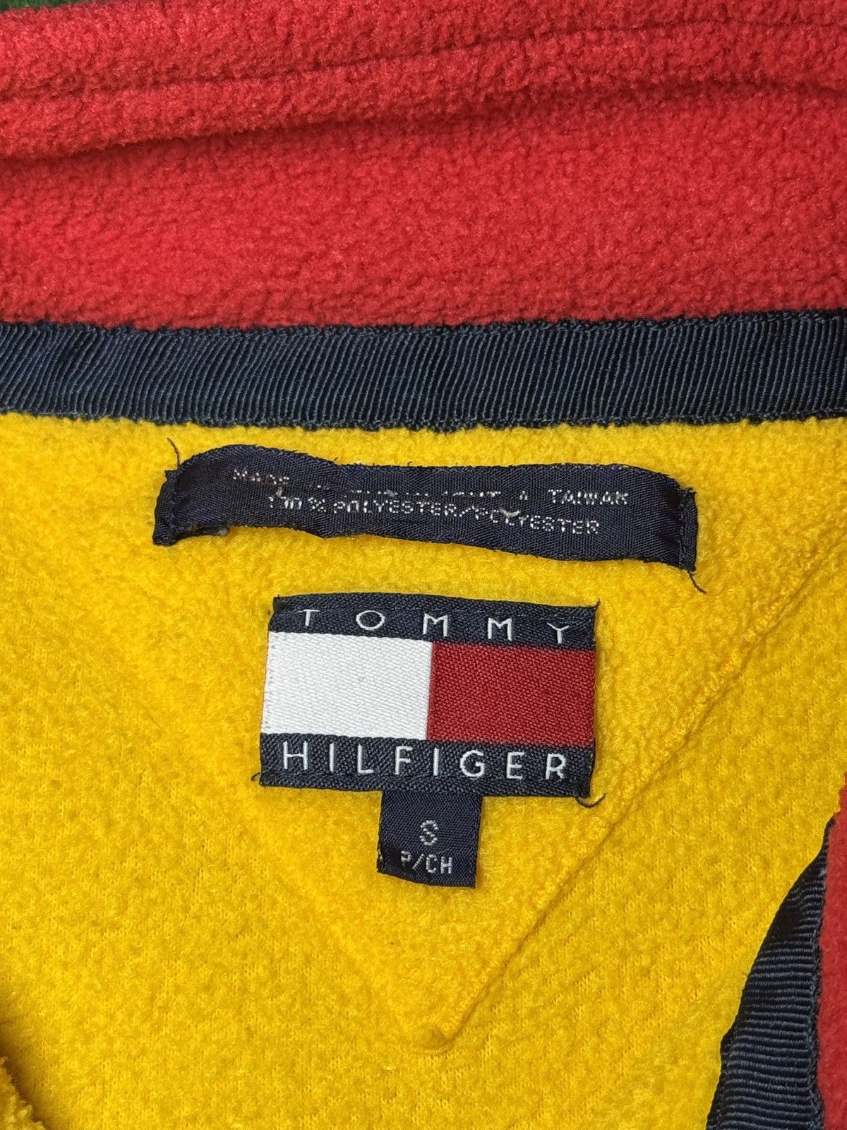 Tommy Hilfiger Vintage 90s Tommy Hilfiger 1/4 Zip Small Yellow Fleece Size US S / EU 44-46 / 1 - 3 Thumbnail