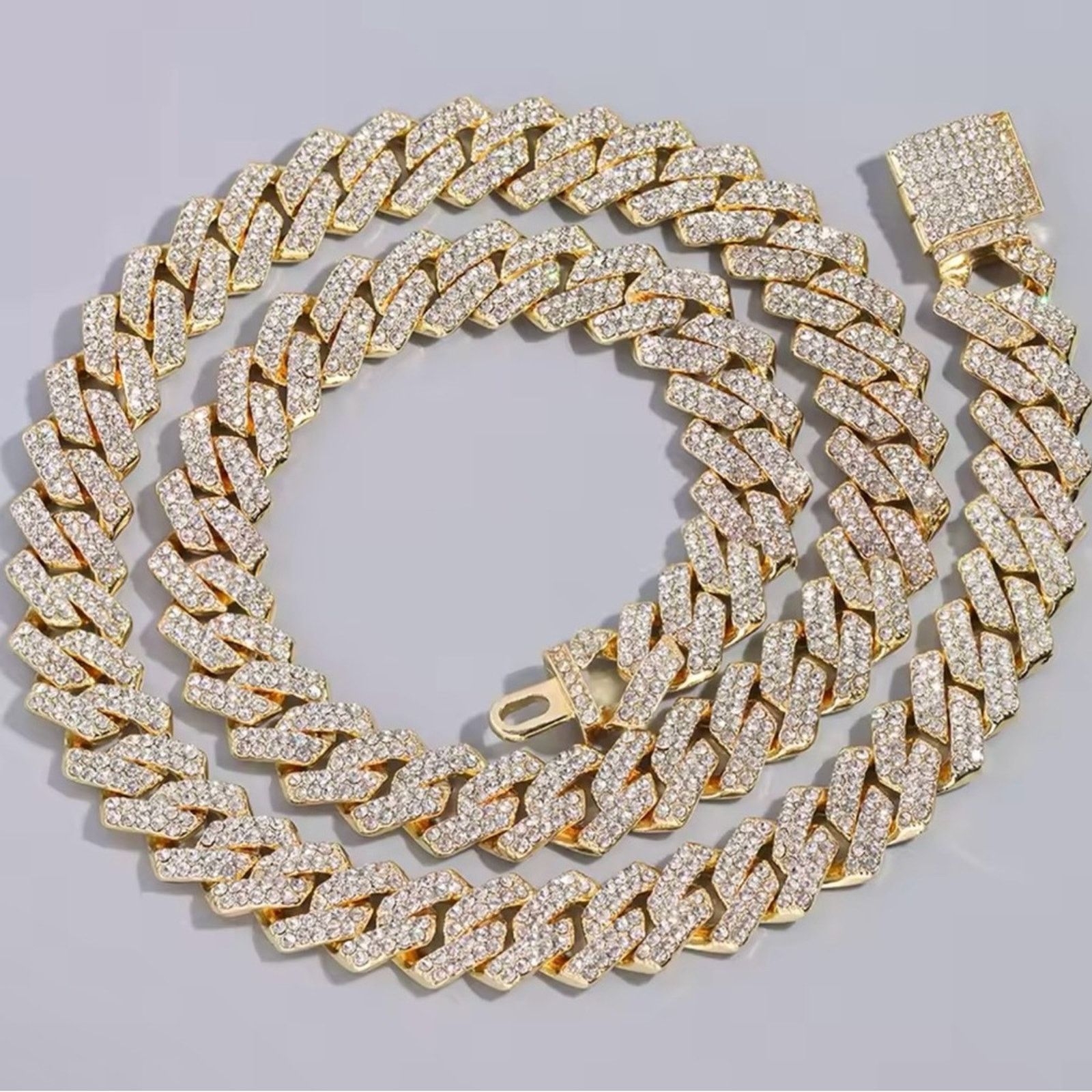 Other Cuban Link Chain For Women Iced Out Necklace 24” Size ONE SIZE - 4 Thumbnail