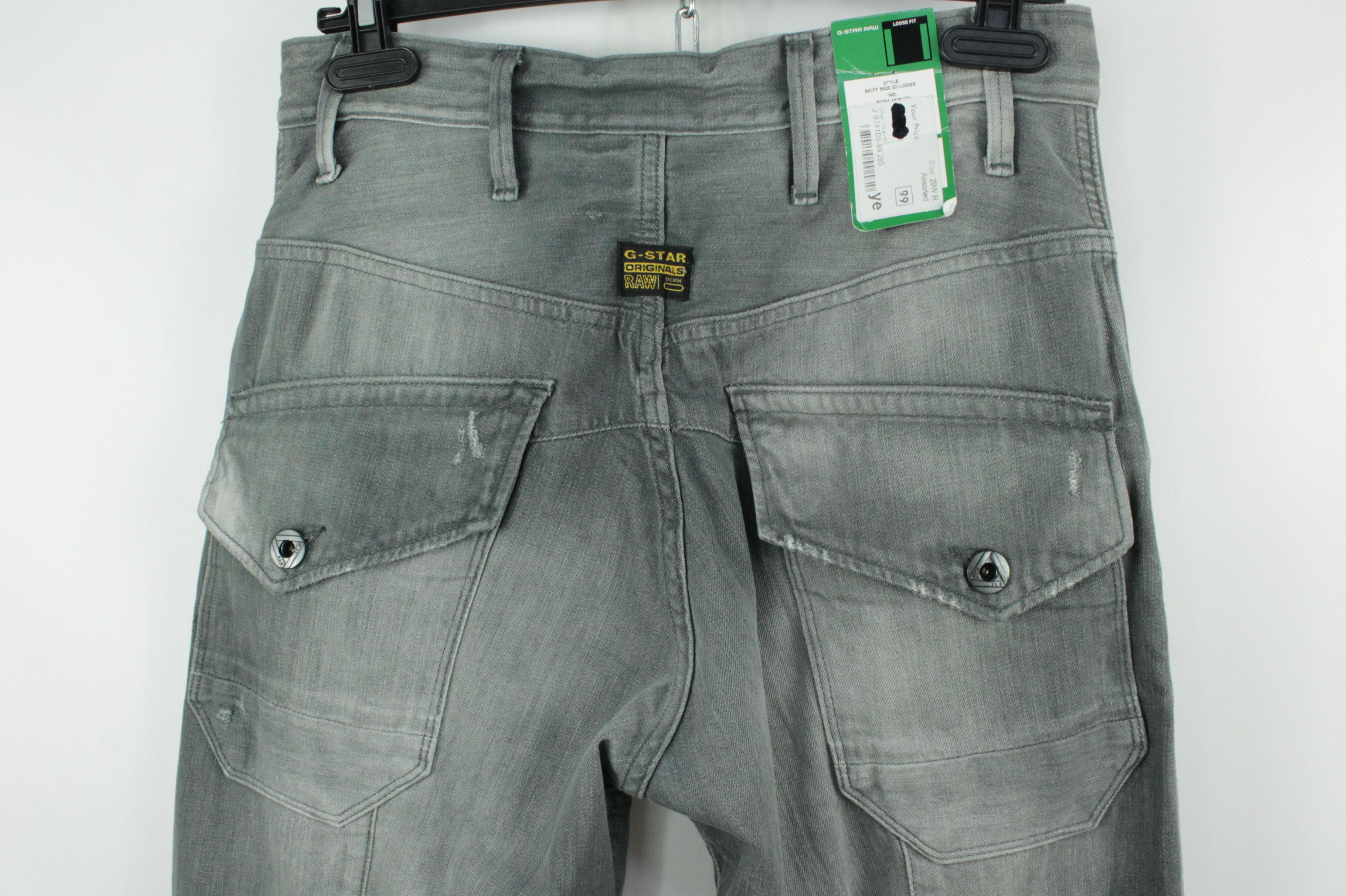 G-Star G-Star Raw Skiff 5620 3D Loose Gray Denim Baggy Jeans Size US 29 - 7 Thumbnail