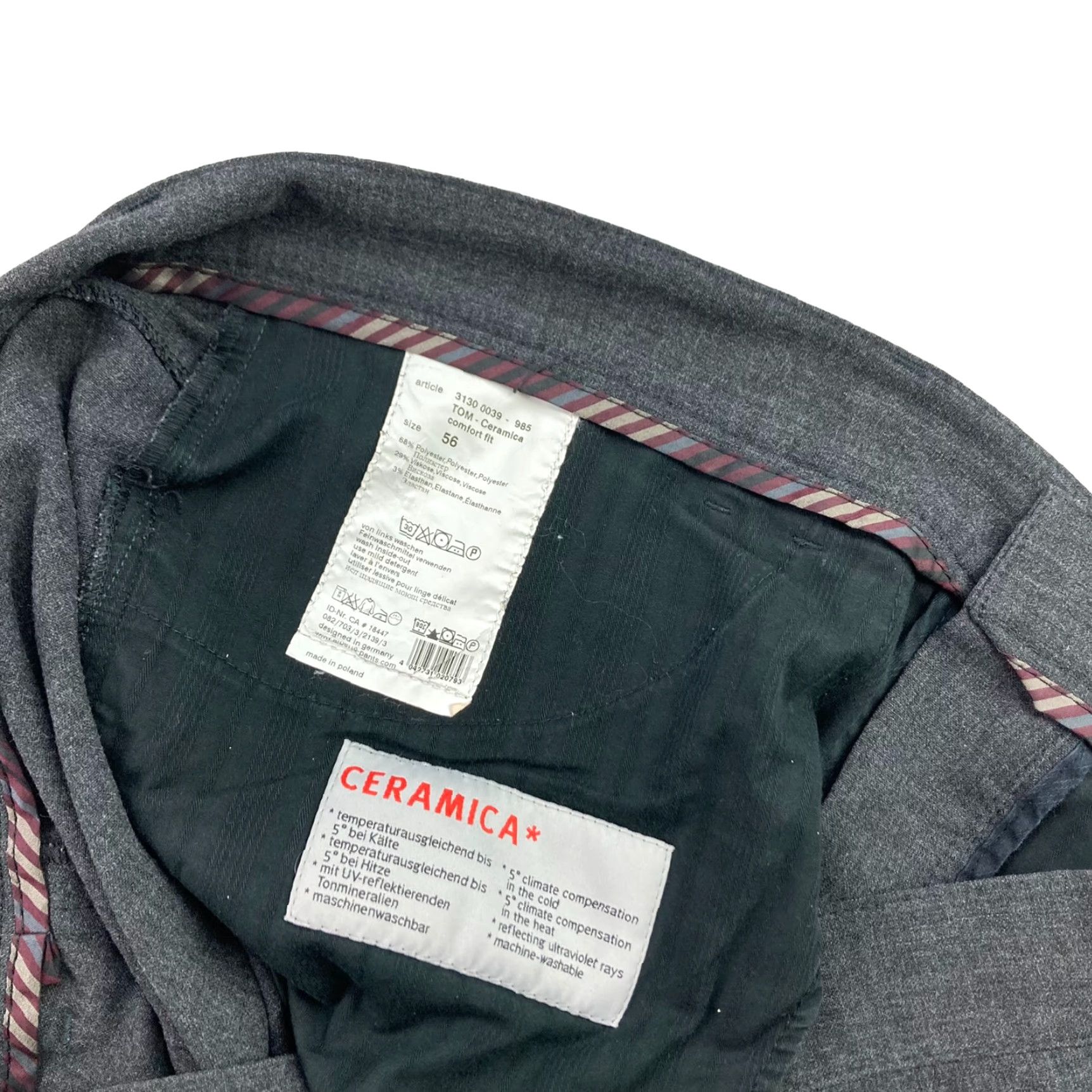 Vintage ALBERTO Men’s Dress Pants Flat Front Comfort Fit Dark Gray 38x26 Regular Waist 38 Inseam 26 Pants Mens Dress Pants Gray Flat Front Comfort Fit 38x26 Size US 38 / EU 54 - 4 Thumbnail
