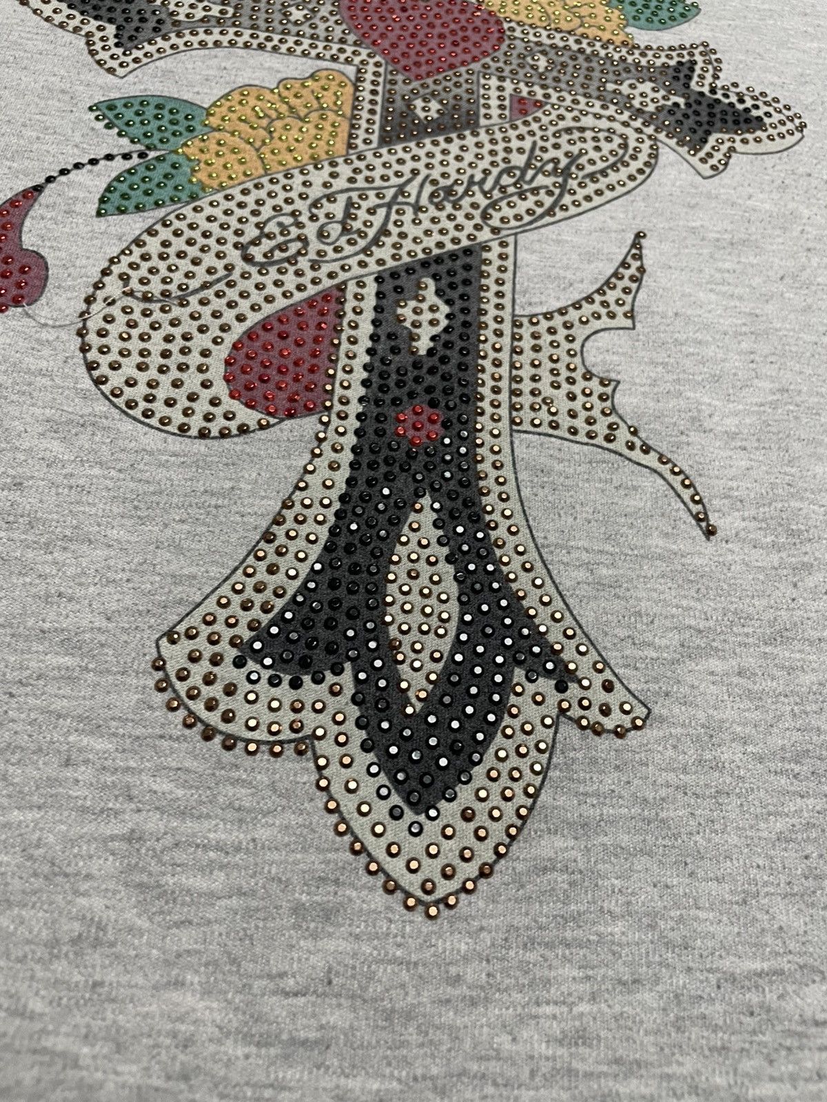 Ed Hardy Vintage Ed Hardy Big Logo Rhinestones T-Shirt Size US L / EU 52-54 / 3 - 4 Thumbnail