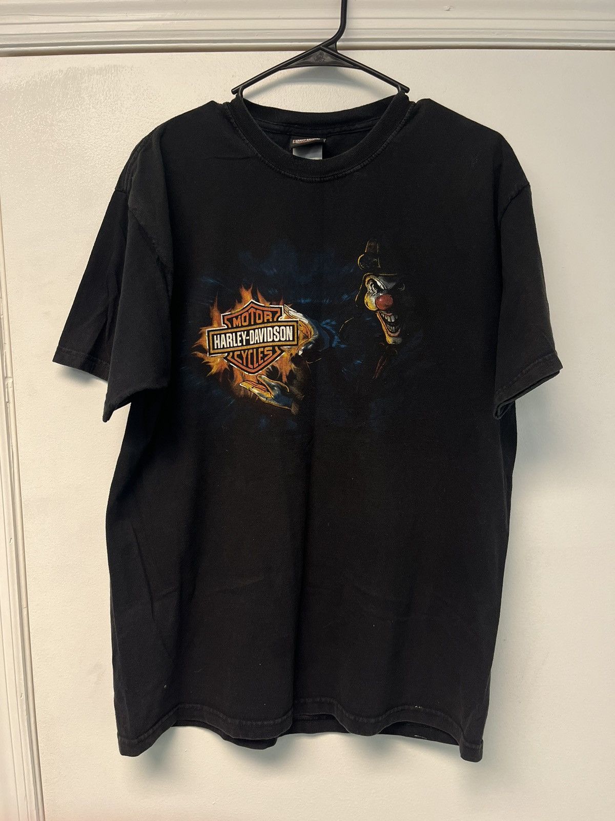 Harley Davidson Harley Davidson Clown holding Fire Steel City Graphic Tshirt Size US L / EU 52-54 / 3 - 1 Thumbnail