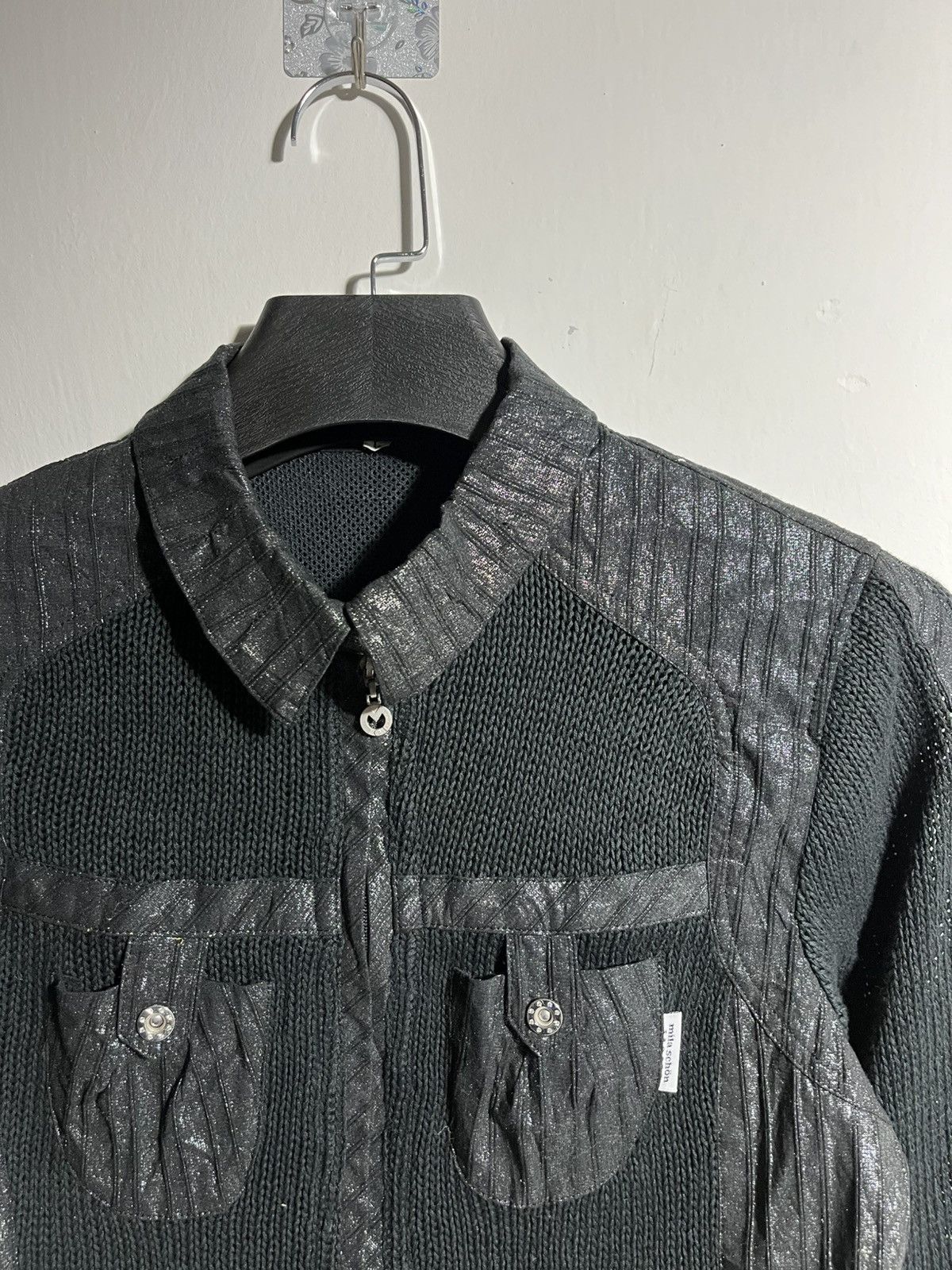 If Six Was Nine Mila Schon Knitted Mesh Jacket Size L / US 10 / IT 46 - 3 Thumbnail