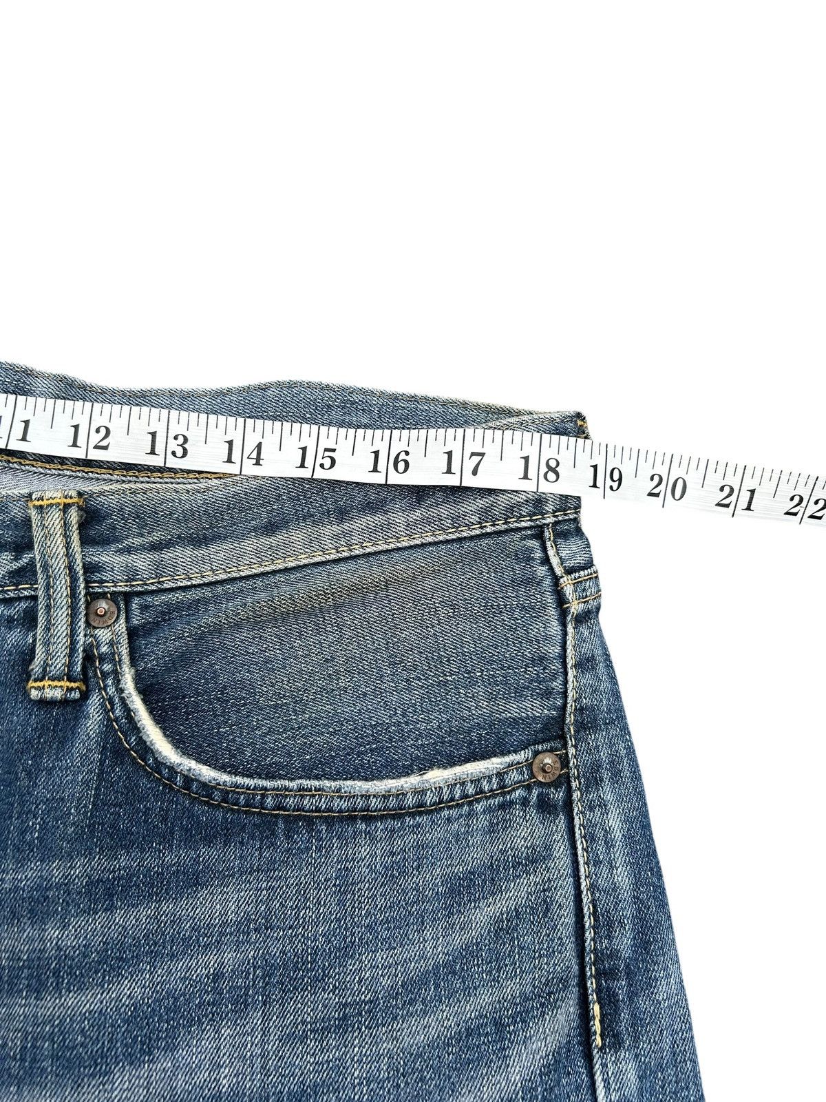 Kapital Buckle Back Vintage Edwin Selvedge Distressed Denim Jeans Size US 37 - 18 Thumbnail