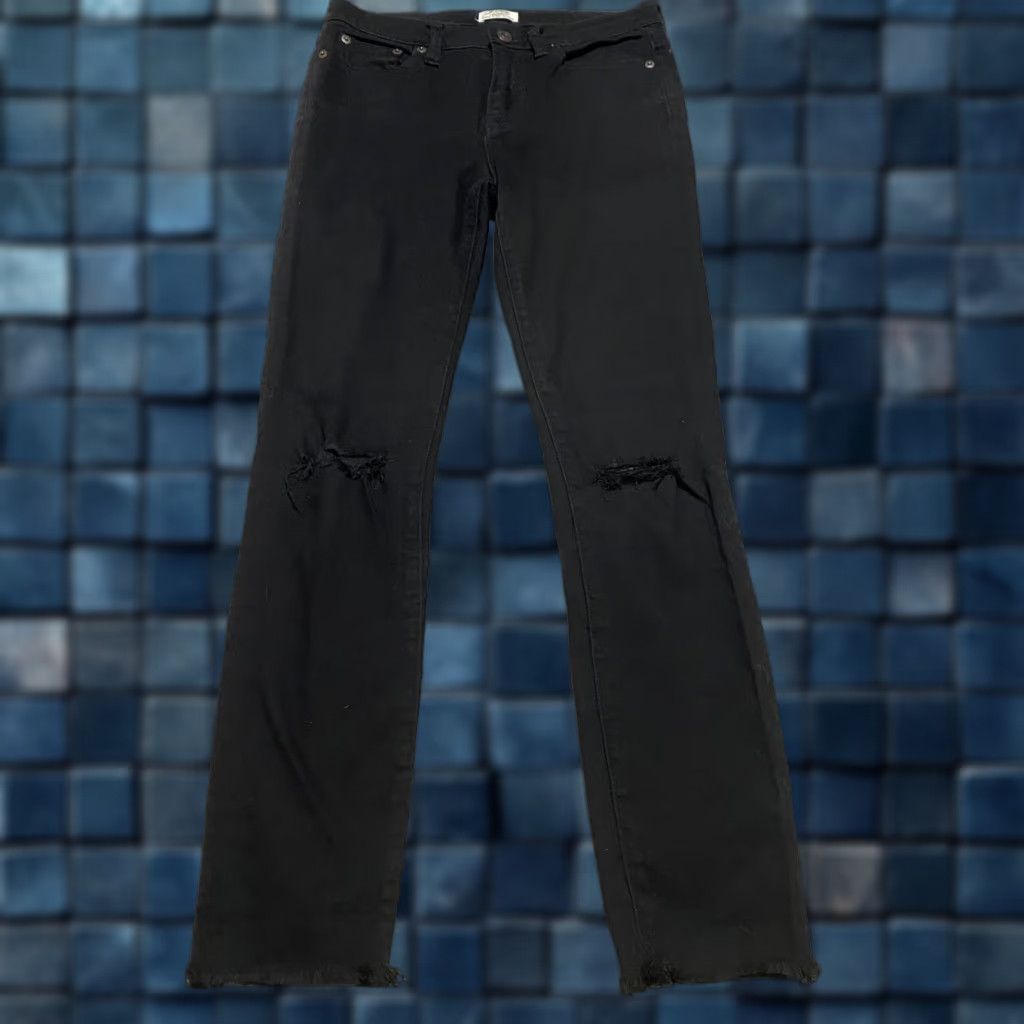 J.Crew J.CREW Lookout Jeans Womens 26 Black Dark Wash High Rise Skinny 5-Pocket Denim Pant Size 26" / US 2 / IT 38 - 1 Thumbnail