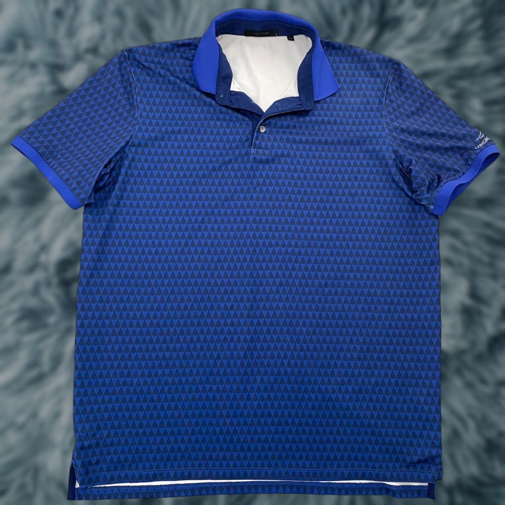 Vintage Greyson Shirt Adult Large Polo Blue Logo Wolf Golf Mens L Longboat Key Club Blue Polo Shirt Greyson Logo Wolf Golf Mens L Size US L / EU 52-54 / 3 - 1 Thumbnail