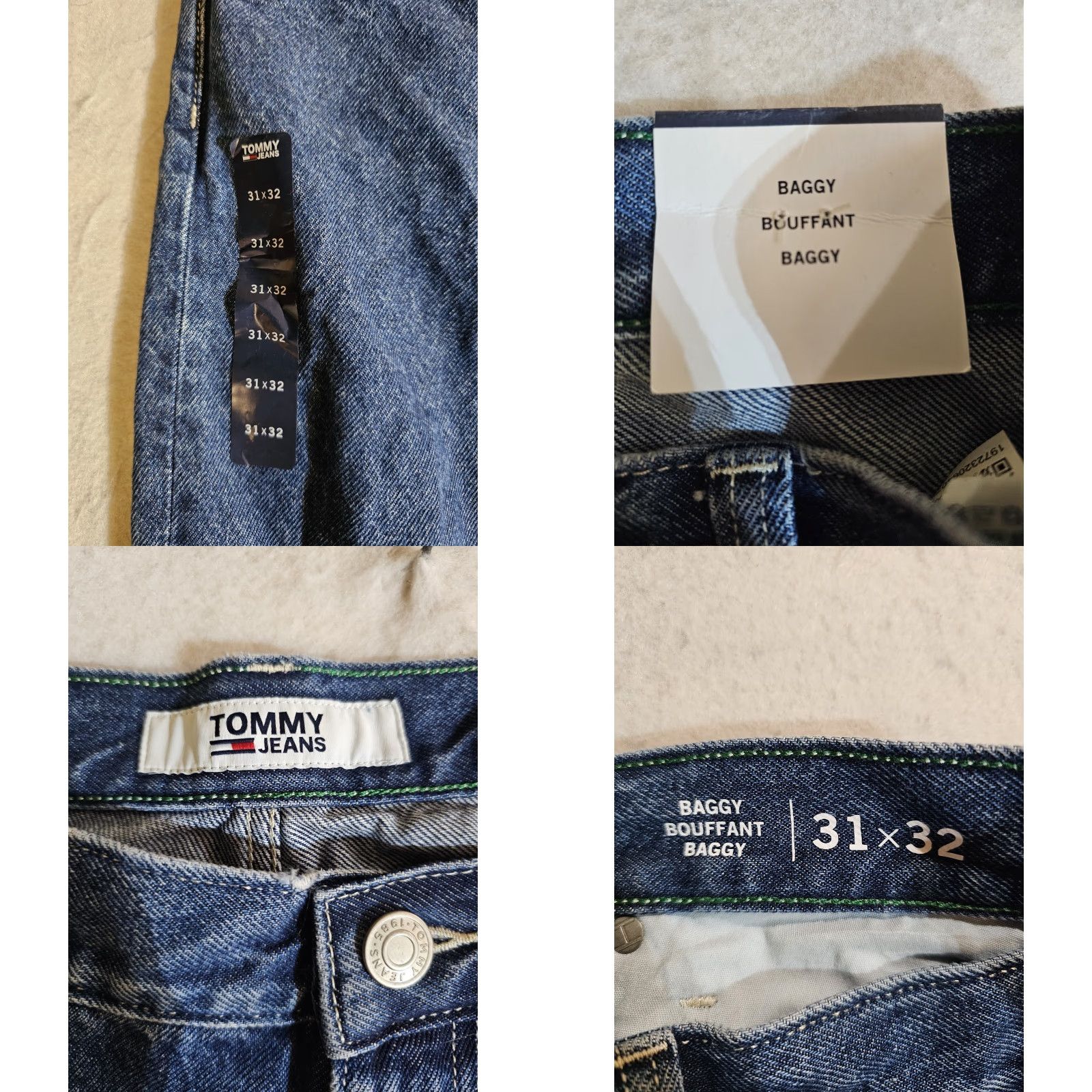Tommy Hilfiger VINTAGE Tommy Hilfiger Jeans Men 31x32 Baggy Loose Fit TOMMY Patch Logo Jeans Mens Size US 31 - 8 Thumbnail