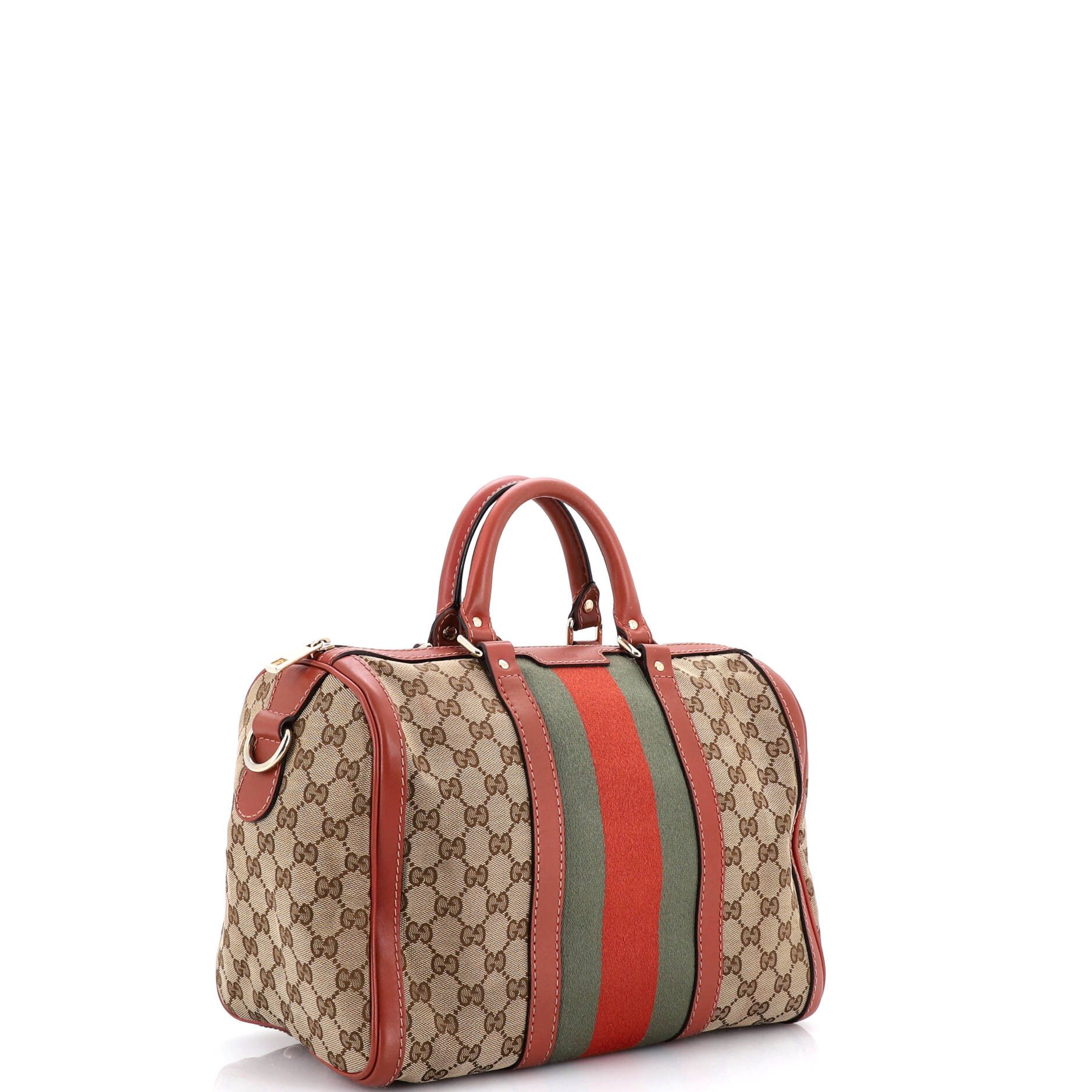 Gucci Vintage web boston bag gg canvas medium Size ONE SIZE - 1 Thumbnail
