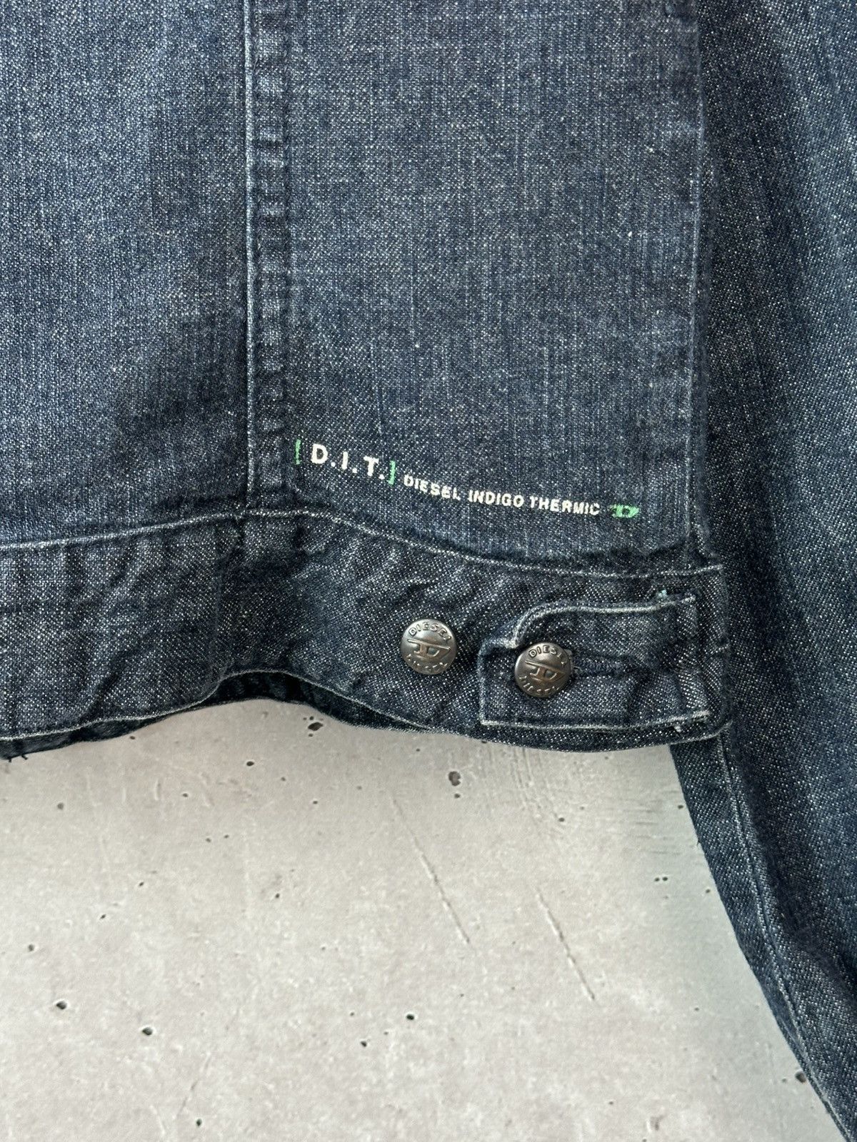 Diesel Vintage Diesel Indigo Thermic Blue Zip Cotton Denim Jacket Size L / US 10 / IT 46 - 12 Thumbnail