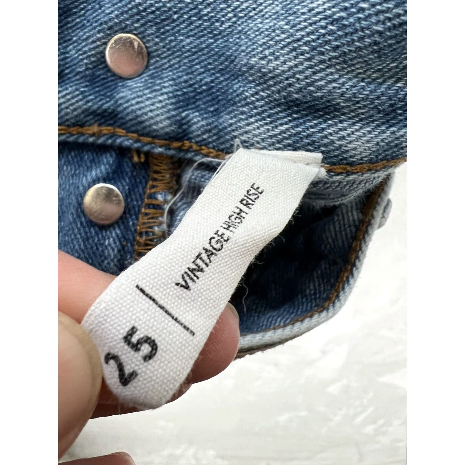 Pacsun VINTAGE PacSun Womens Denim Shorts 25 Blue High Rise Distressed Cutoff Frayed Size 42" / US 20 - 6 Thumbnail