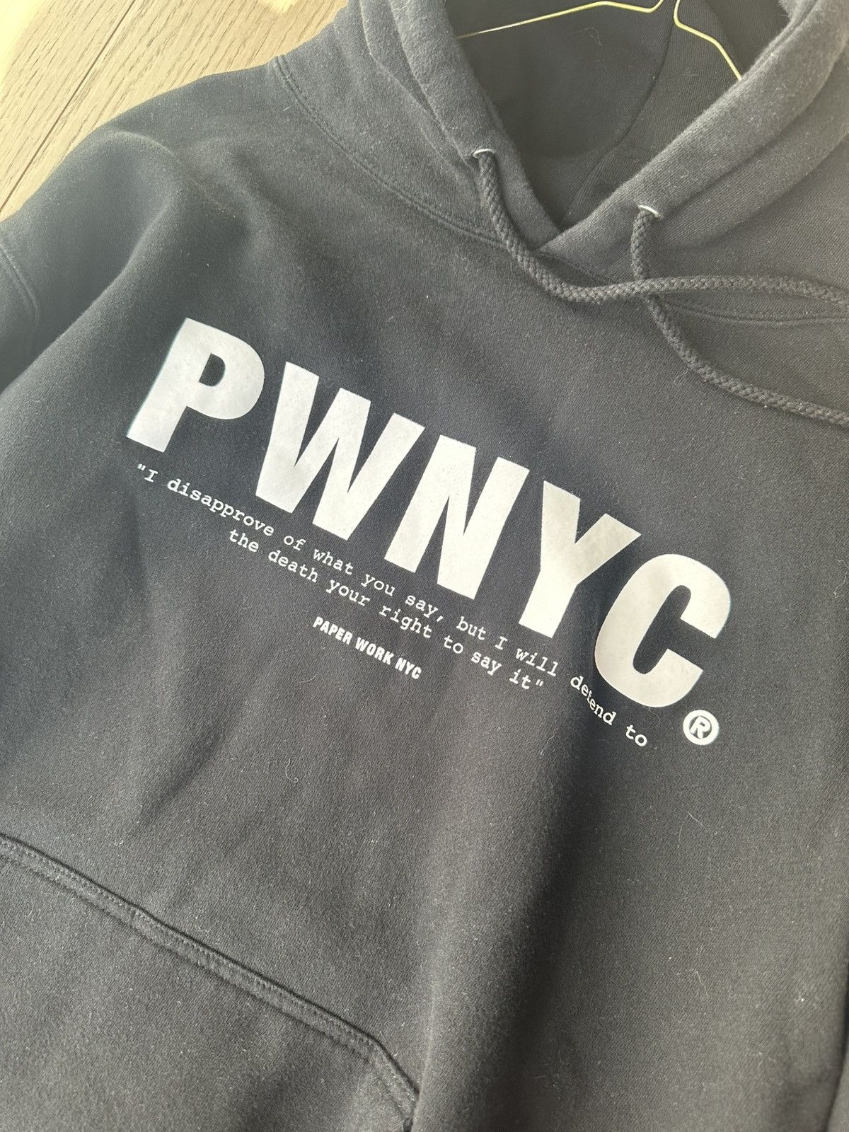 Vintage Paperwork NYC PWNYC Free Speech Hoodie Streetwear Size US M / EU 48-50 / 2 - 3 Thumbnail